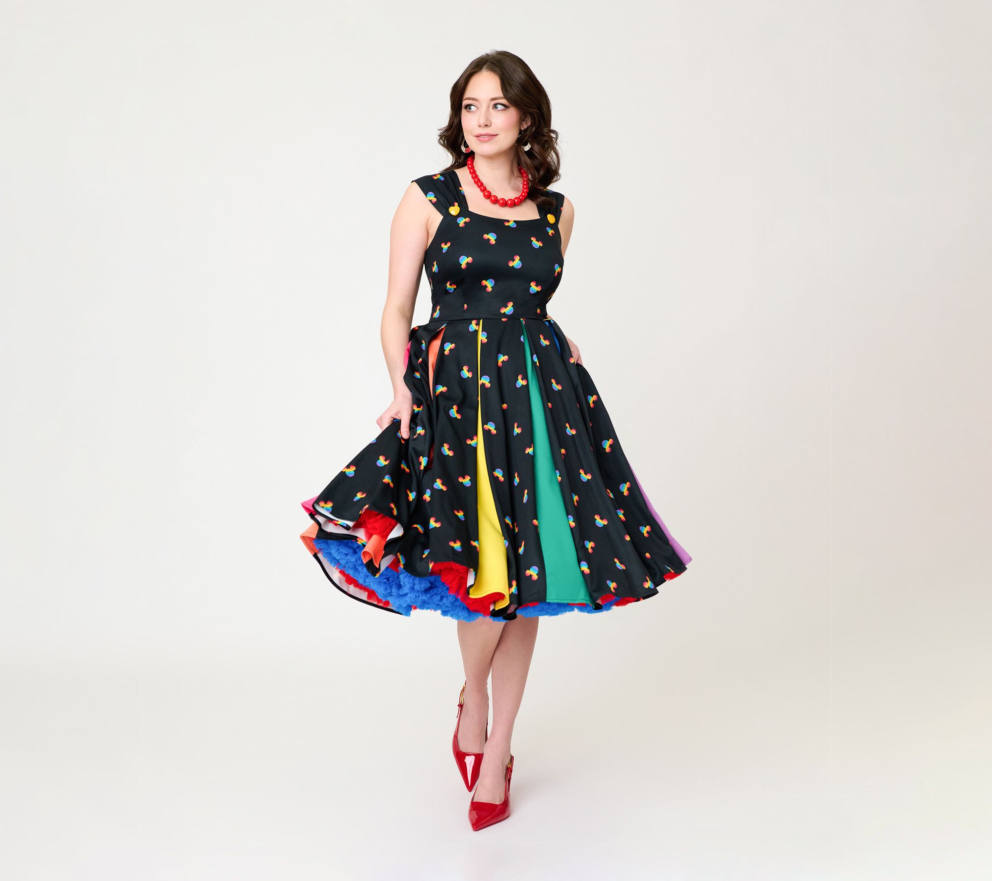 Disney Pride by Unique Vintage Black & RainbowMick Dress
