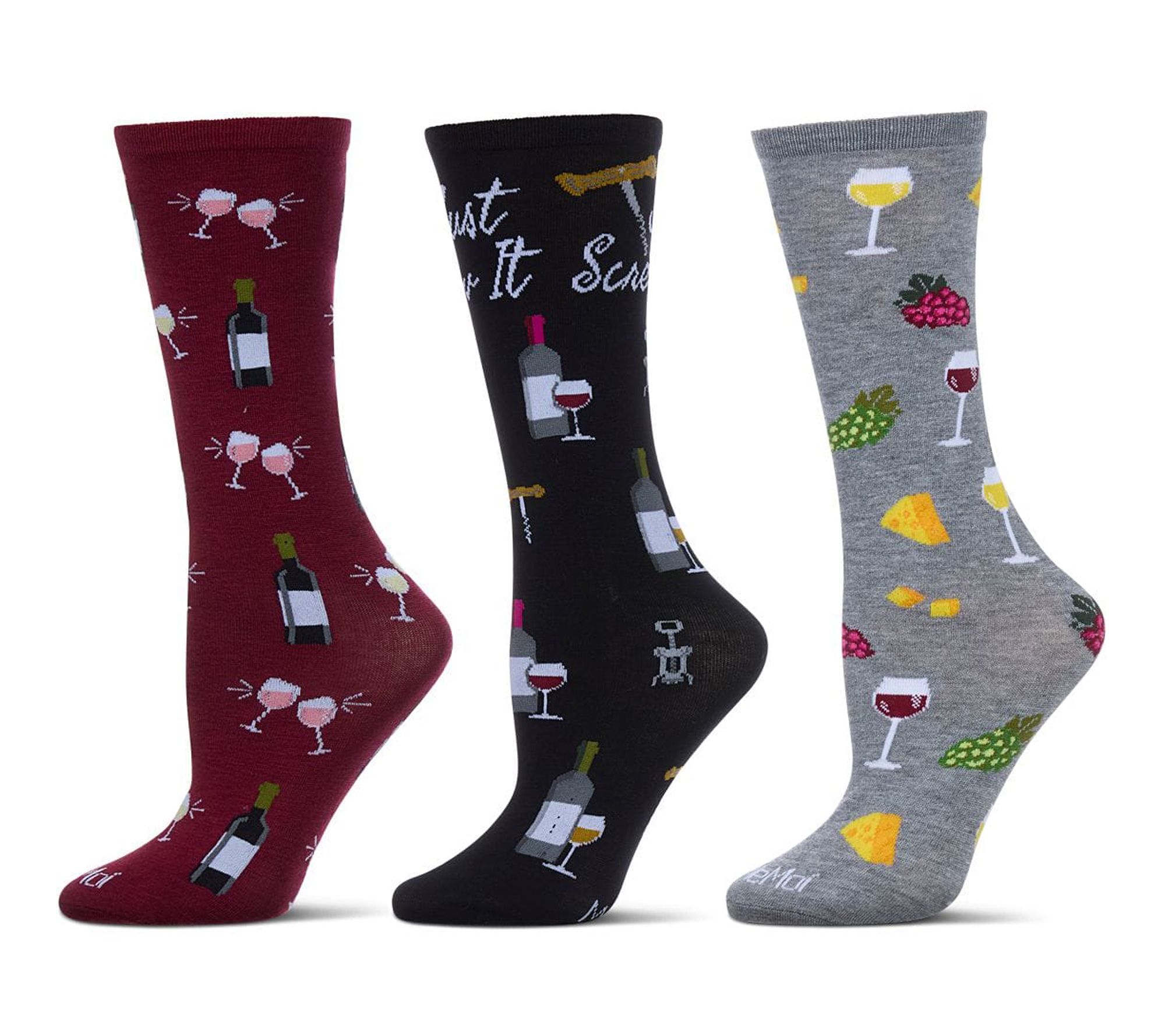 Boxed Wine 3 Pack Sock Gift Set