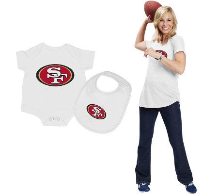 NFL San Francisco 49ers Women's Maternity Top &Infant Set 