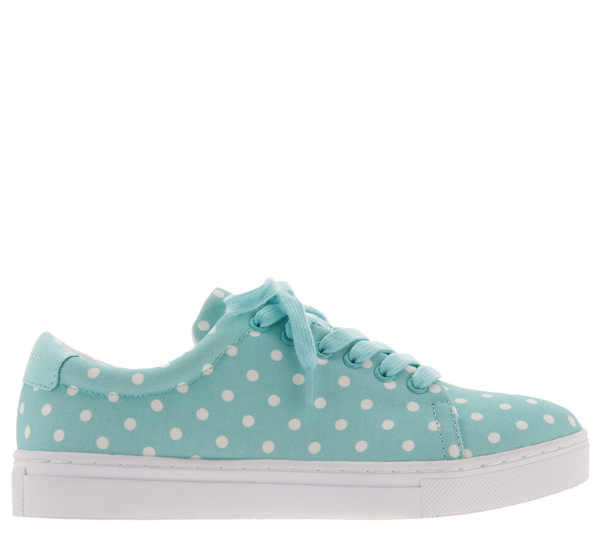 &quot;As Is&quot; Isaac Mizrahi Live! LaceUp Polka Dot Sneakers