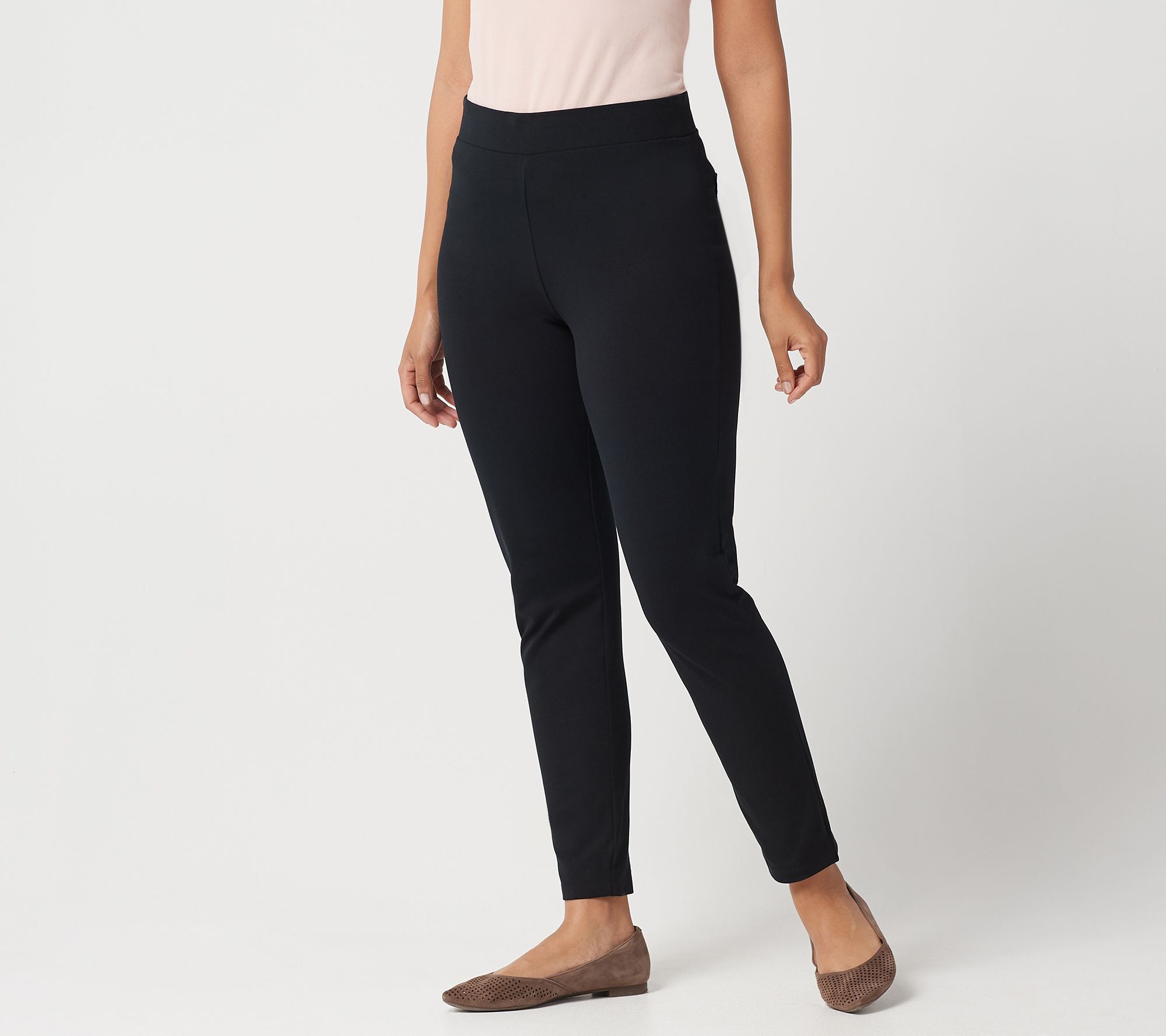 Susan Graver Petite Weekend Premium Stretch Slim-Leg Pants