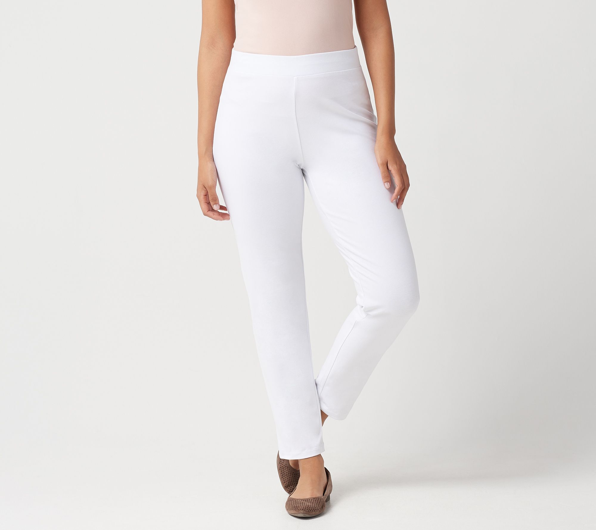 Susan Graver Petite Weekend Premium Stretch Slim-Leg Pants