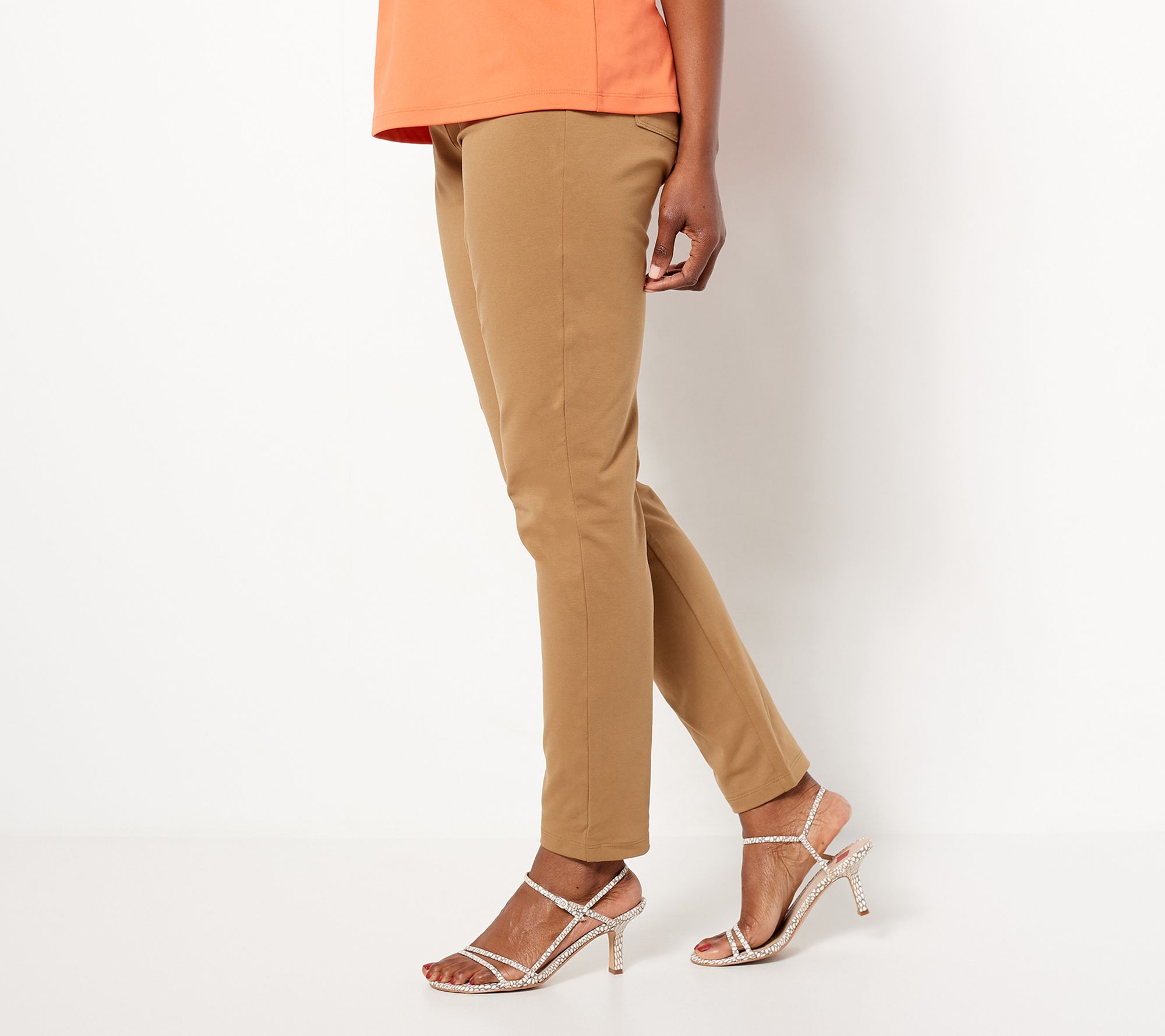 Susan Graver Petite Weekend Premium Stretch Slim-Leg Pants