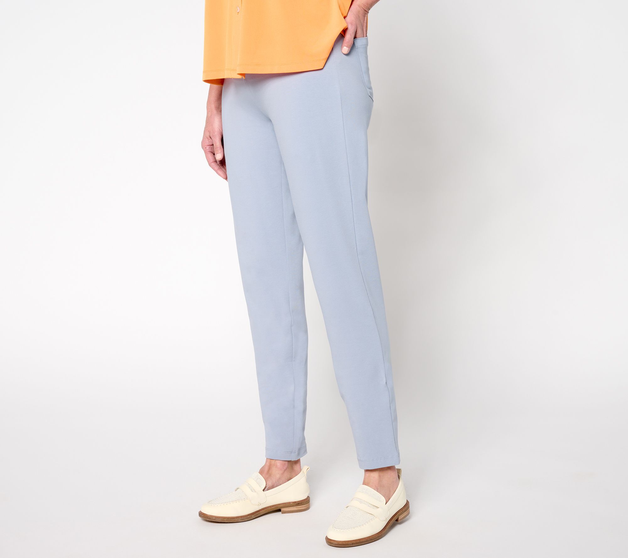 Susan Graver Petite Weekend Premium Stretch Slim-Leg Pants