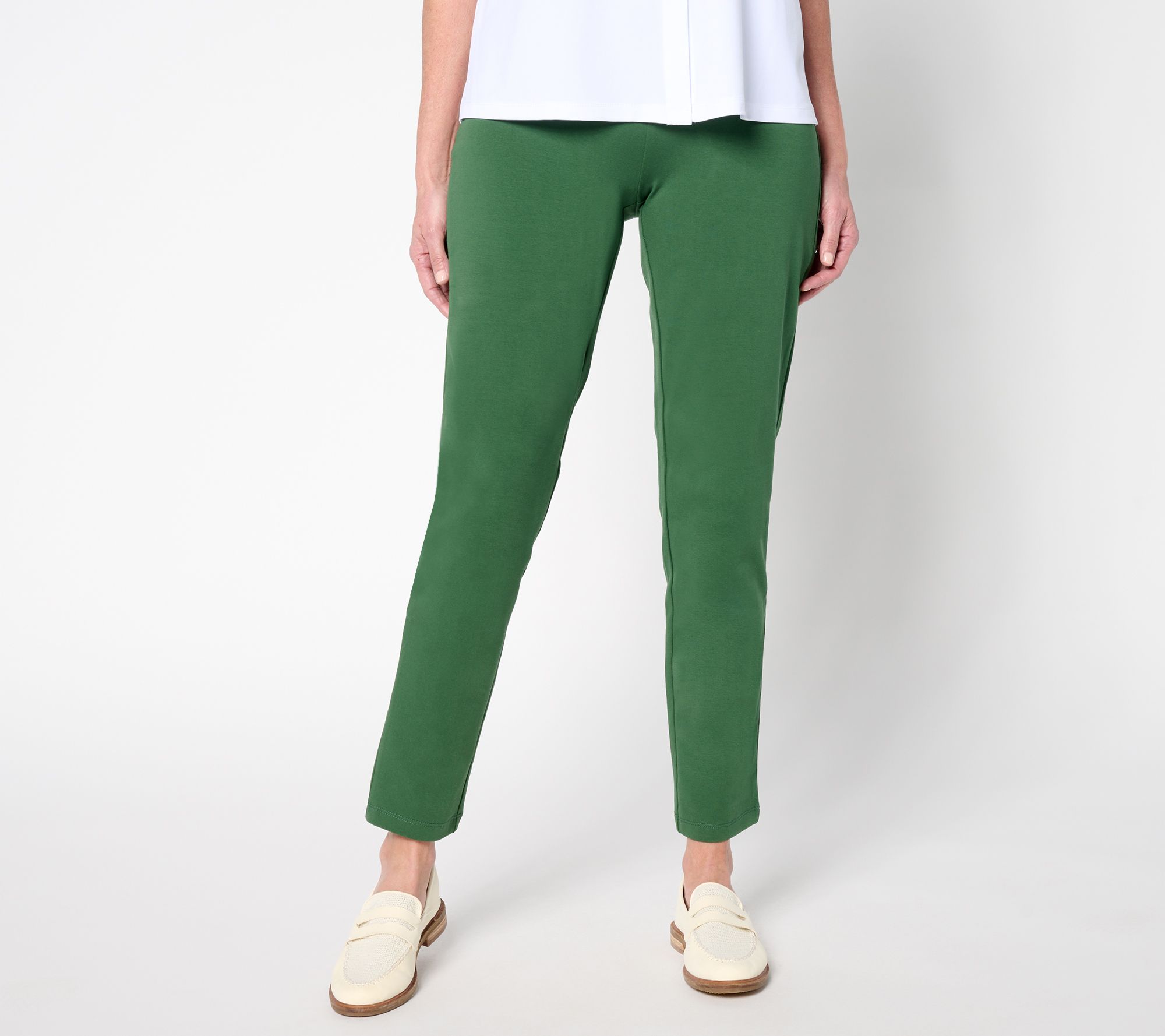 Susan Graver Petite Weekend Premium Stretch Slim-Leg Pants