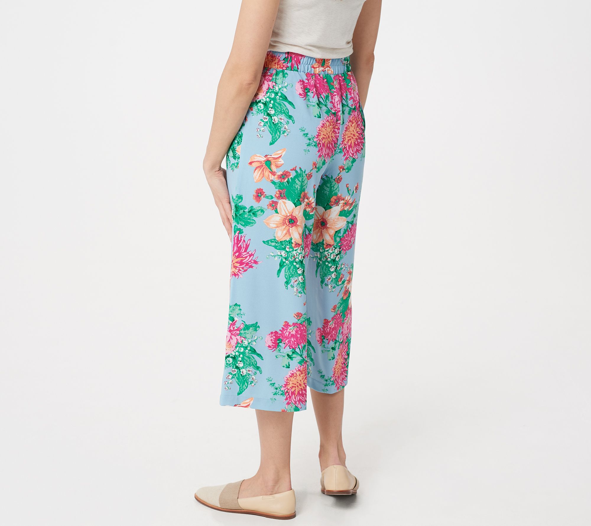 Studio by Denim & Co. Printed WideLeg Crop Pants