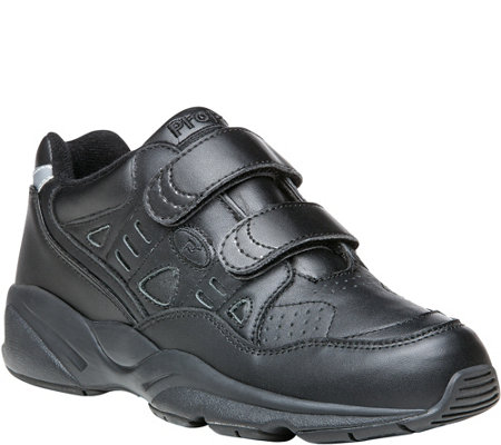 Propet Leather Walking Sneakers - Stability Walker Strap — QVC.com
