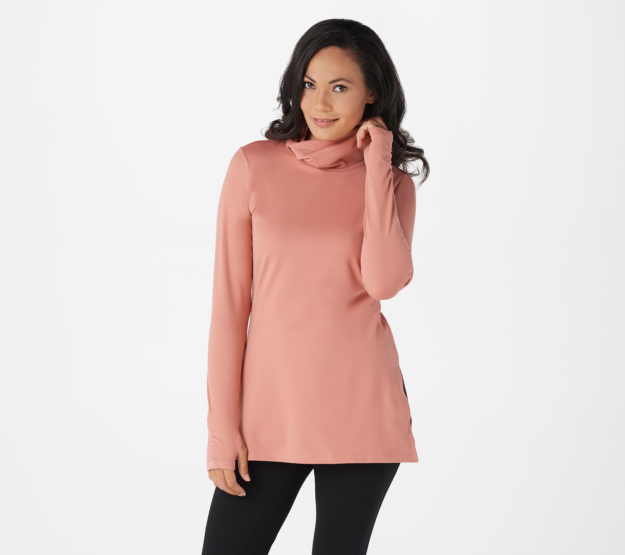 zuda Z-Ultrasoft Long-Sleeve Twist Turtleneck - QVC.com