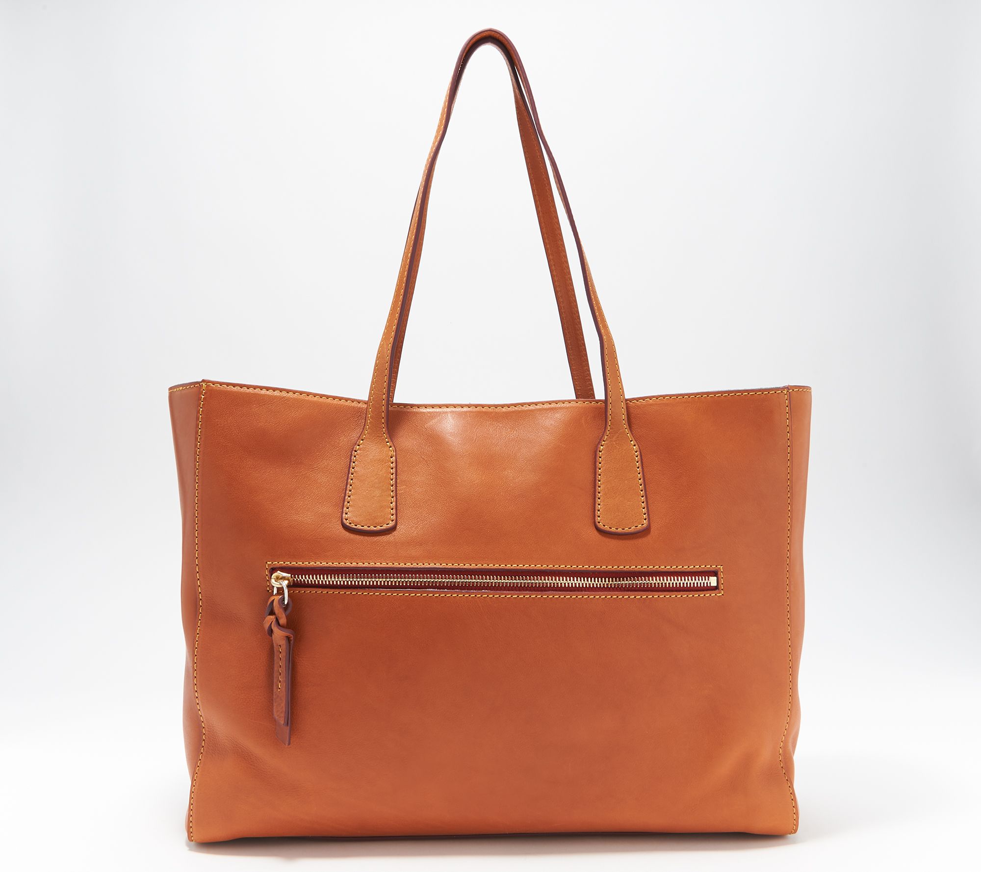 Dooney & Bourke Florentine Leather Large Ashton Tote - QVC.com