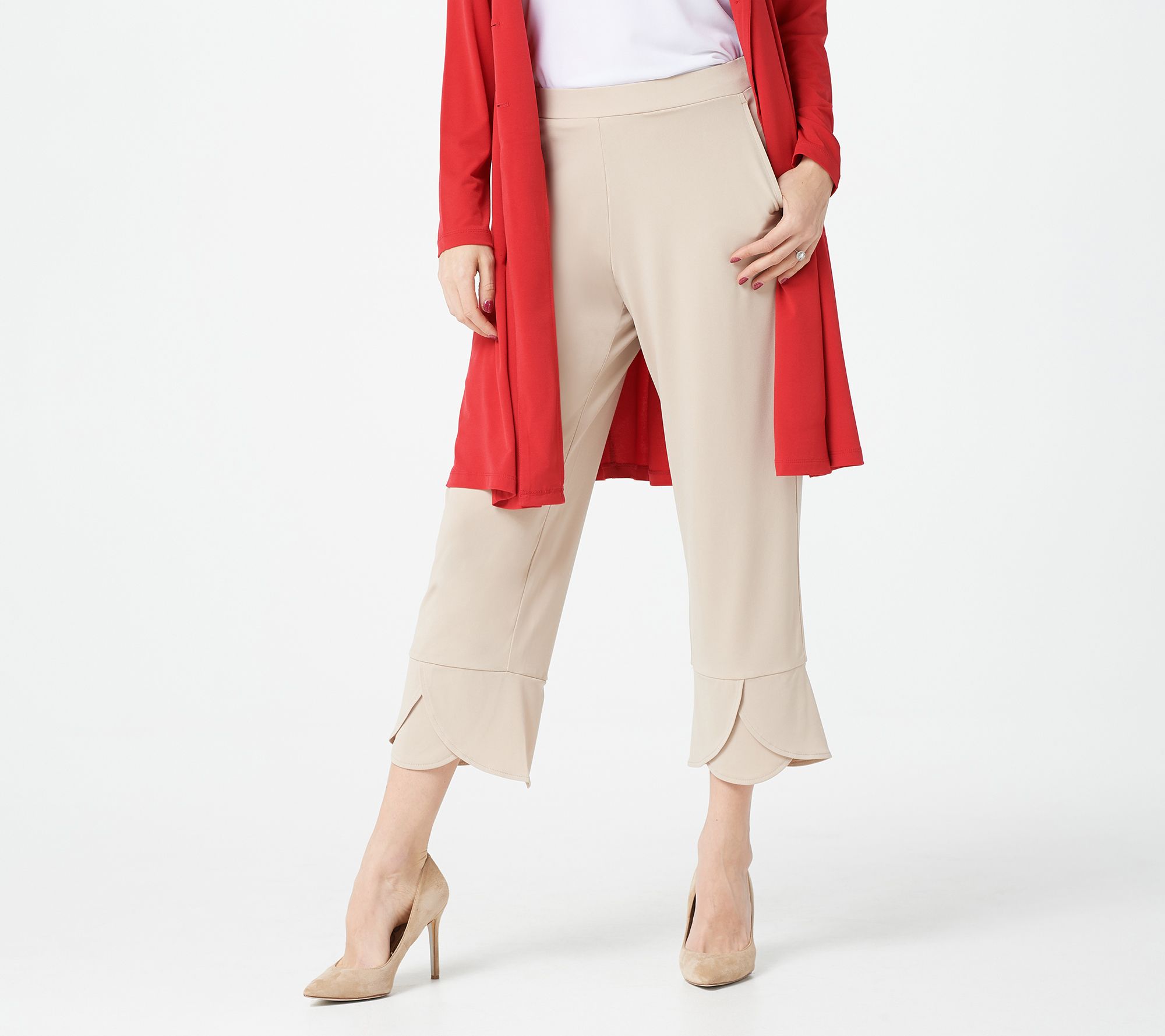 Qvc susan graver on sale liquid knit crop pants