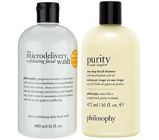 philosophy exfoliating wash & purity cleanser set