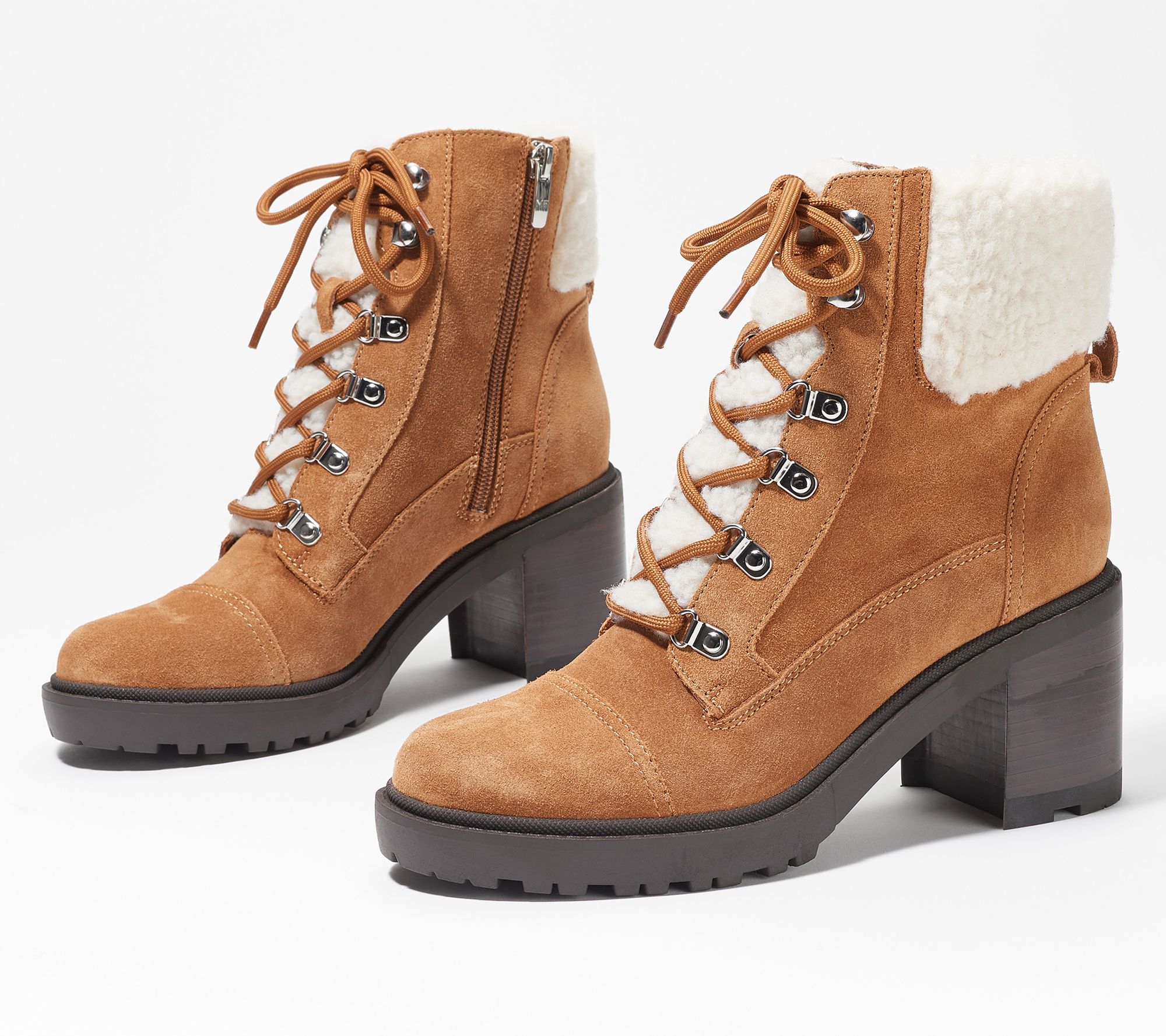 Marc Fisher Hiker Lace-Up Ankle Boots - Lakynn - QVC.com