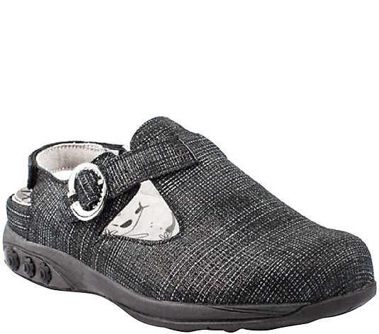 Therafit Adjustable Leather Clogs - Chloe