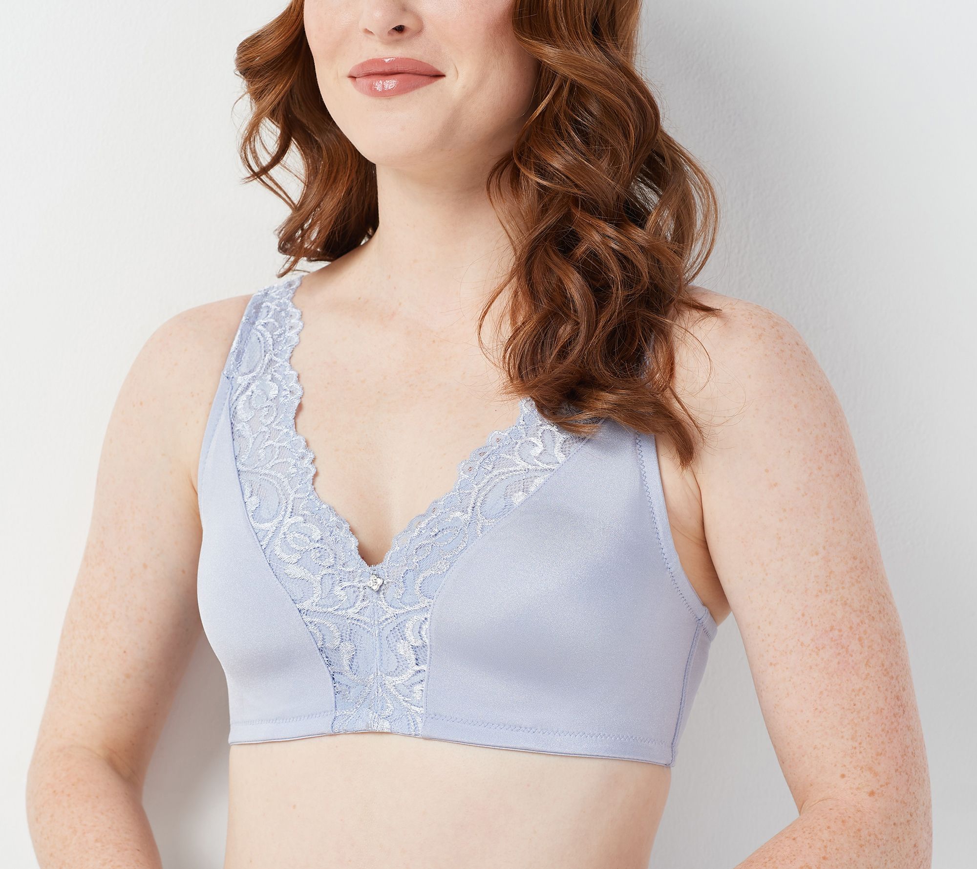 As Is Breezies Lace Leisure Wirefree Bra 