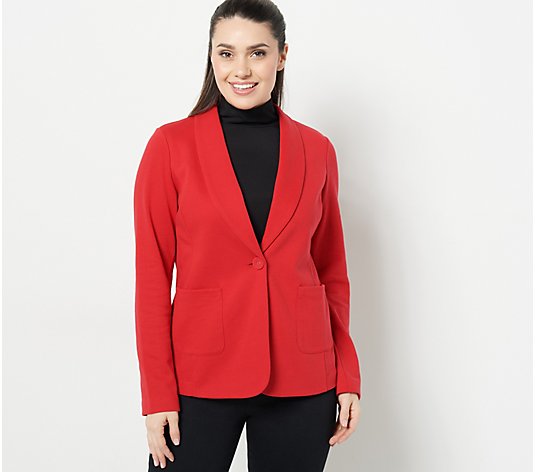 Susan Graver Weekend Washed French Terry Multiples Blazer