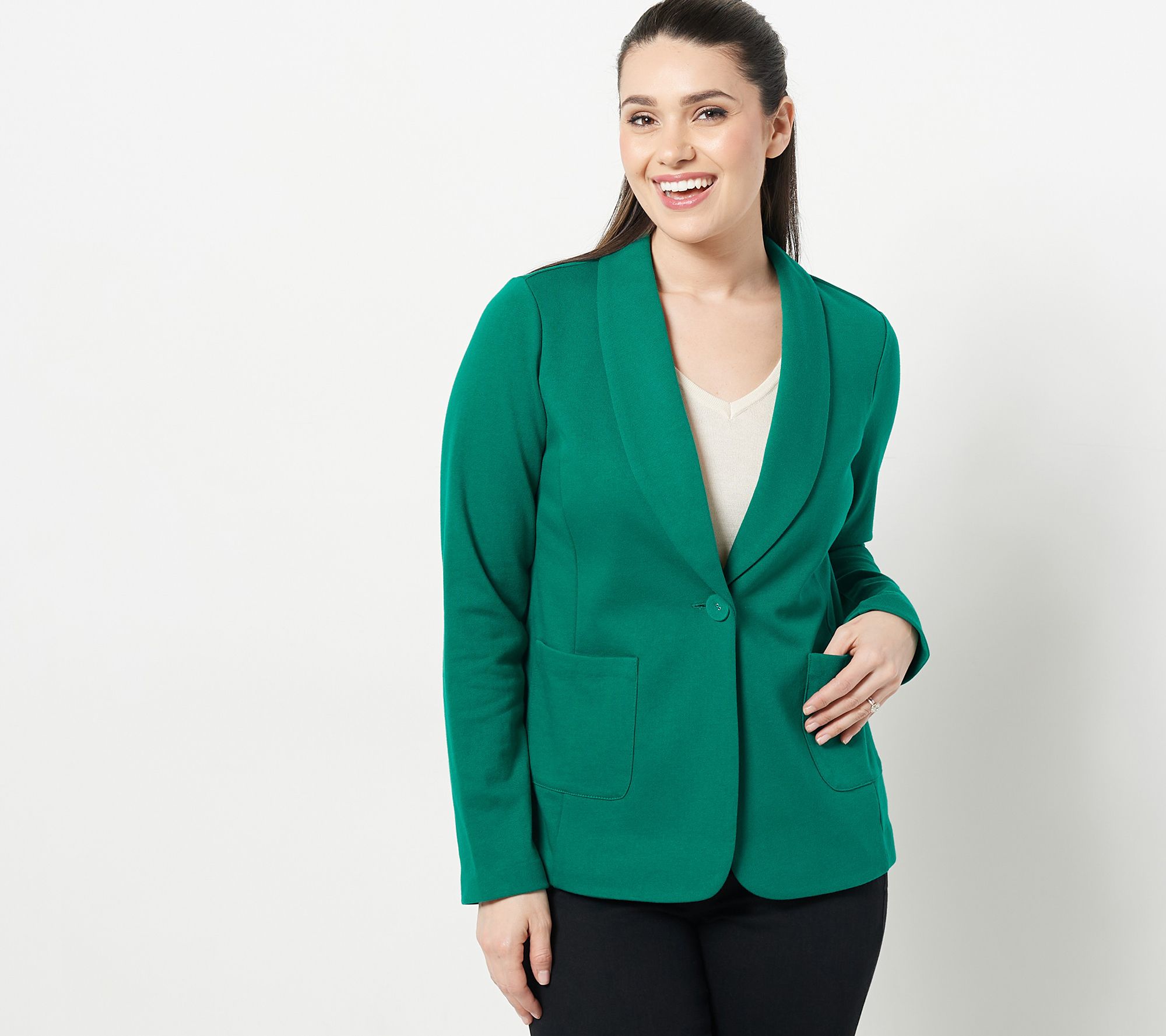 Susan Graver Weekend Washed French Terry Blazer