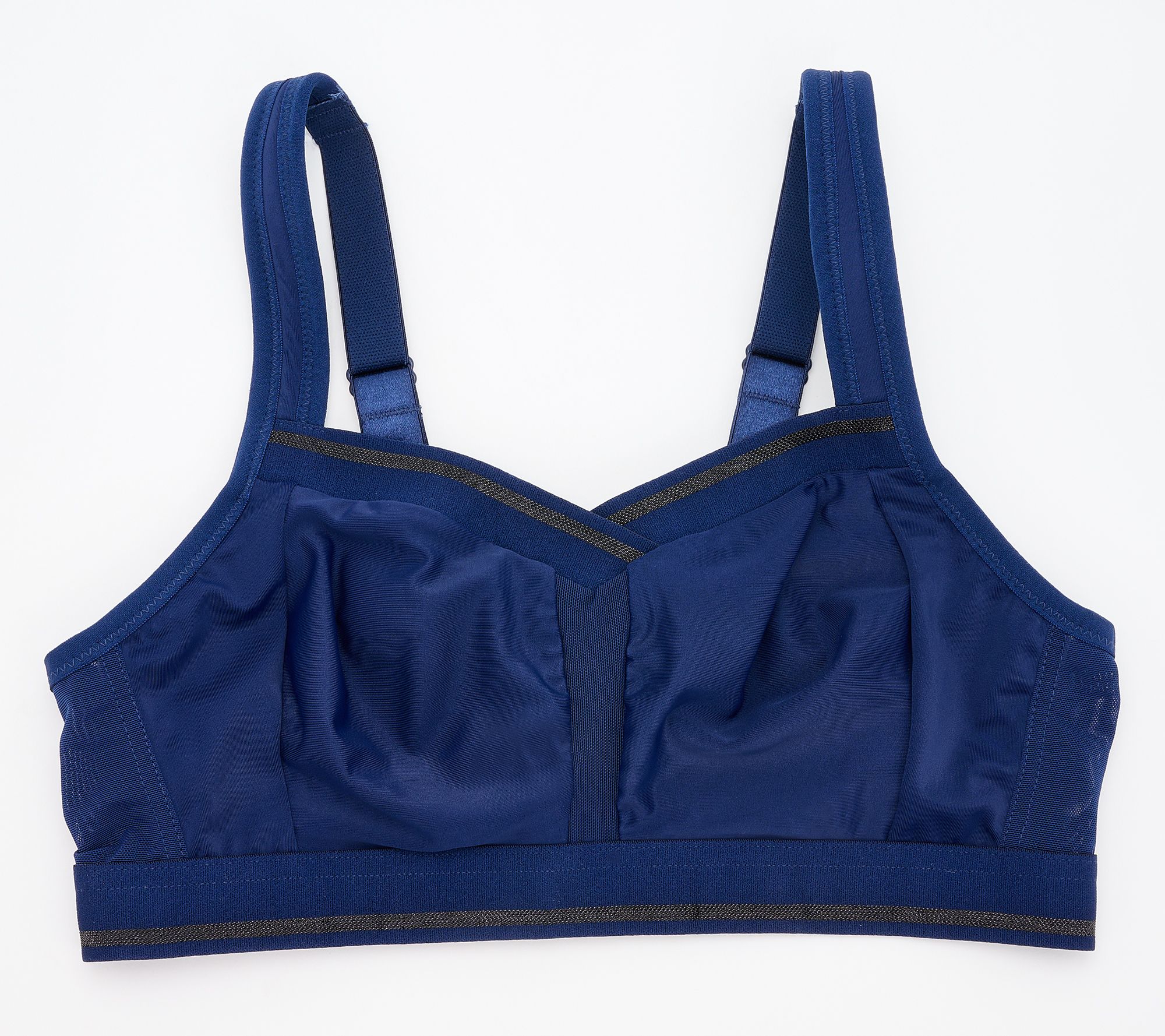 Breezies Navy blue and white bra Sz Small - lace trimmed - $17 - From  Paulette