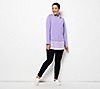 Isaac Mizrahi Live! French Terry Hoodie w/Print Underlayer, 1 of 3