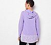 Isaac Mizrahi Live! French Terry Hoodie w/Print Underlayer, 2 of 3