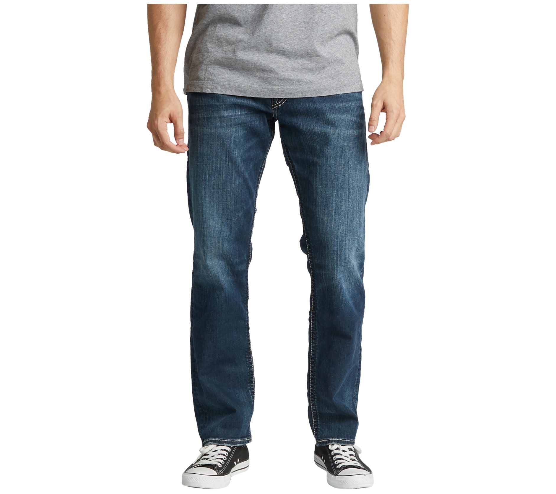 Silver Jeans Co. Men's Eddie Relaxed Tapered Leg Jeans-RAS454