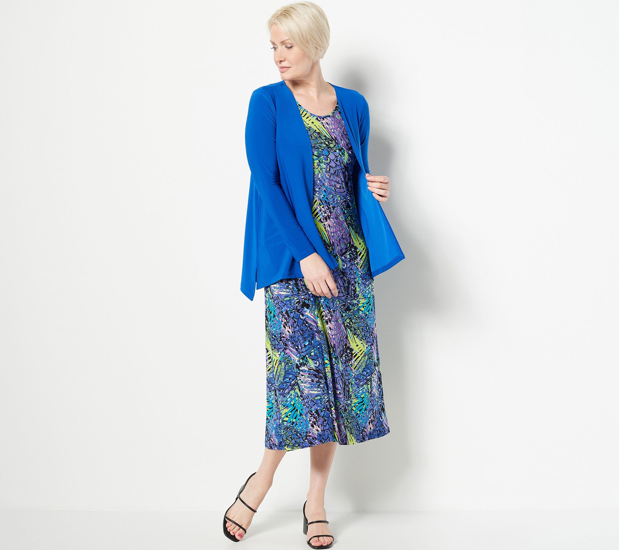 Women with Control Tall Como Jersey Midi Dress & Cardigan Set