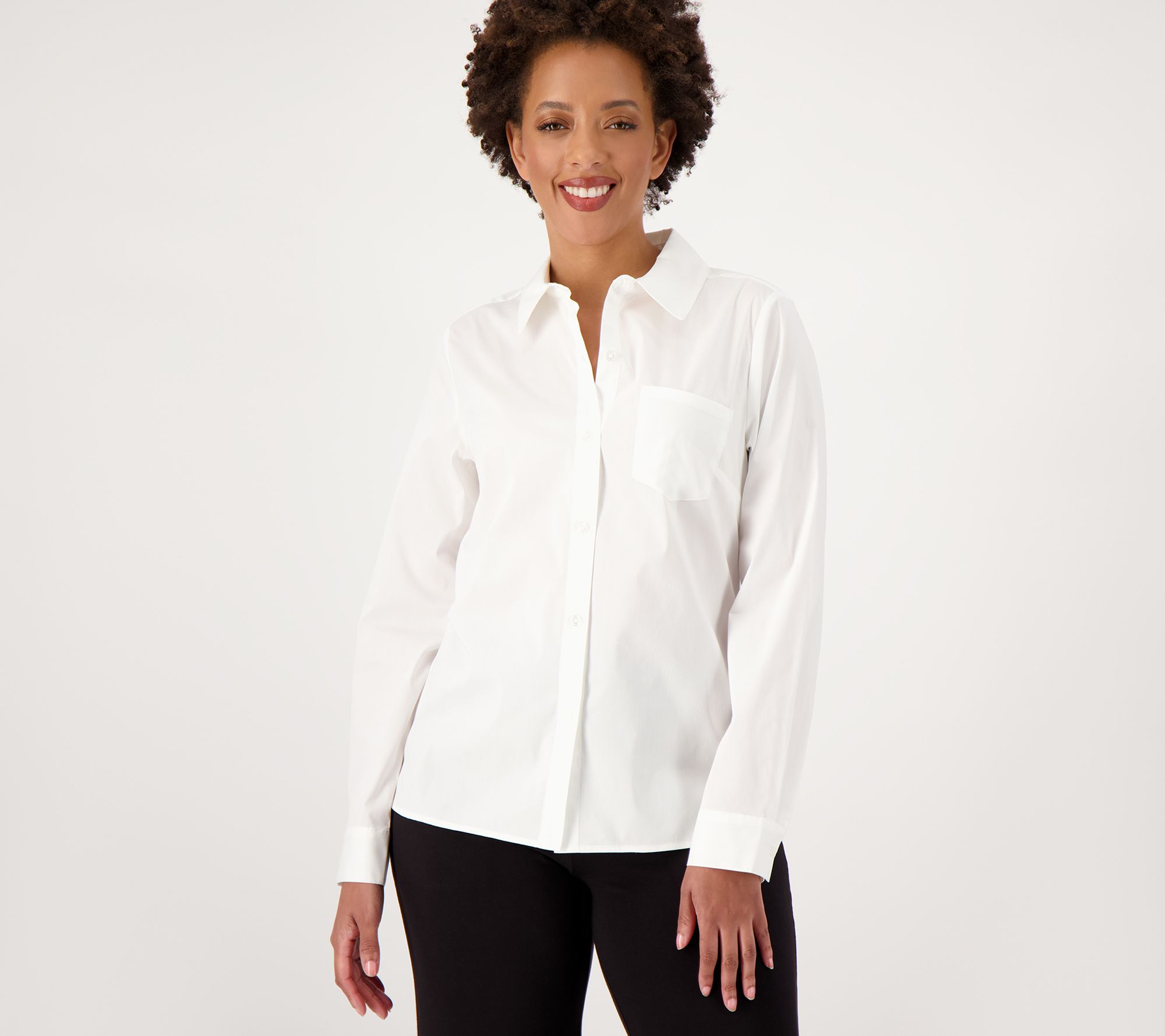 Denim & Co. Printed Button Front Shirt