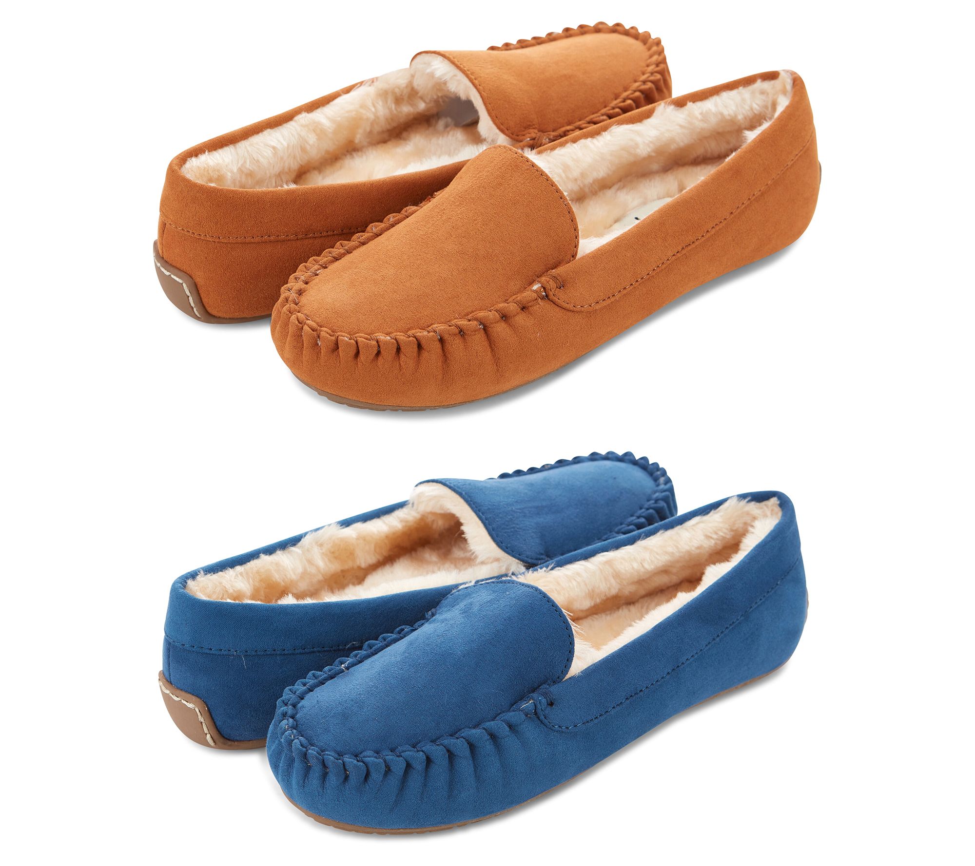 Floopi Microsuede Lily Moccasin Slippers - Set of 2