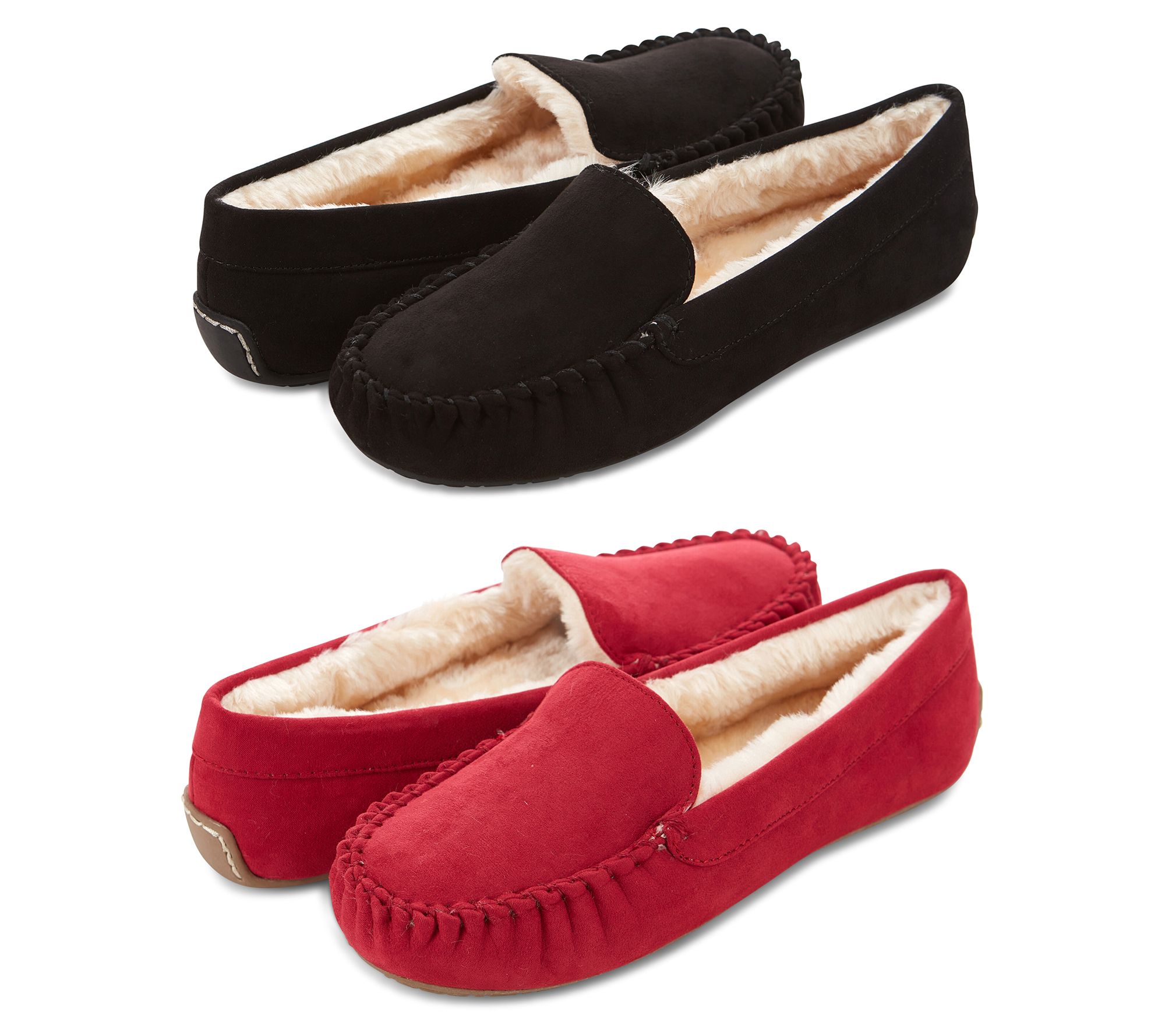 Floopi Microsuede Lily Moccasin Slippers - Set of 2
