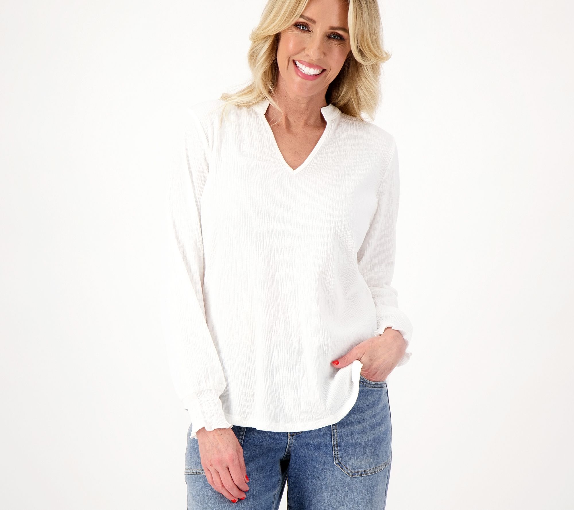 Belle by Kim Gravel Packabelle Peasant Style Top