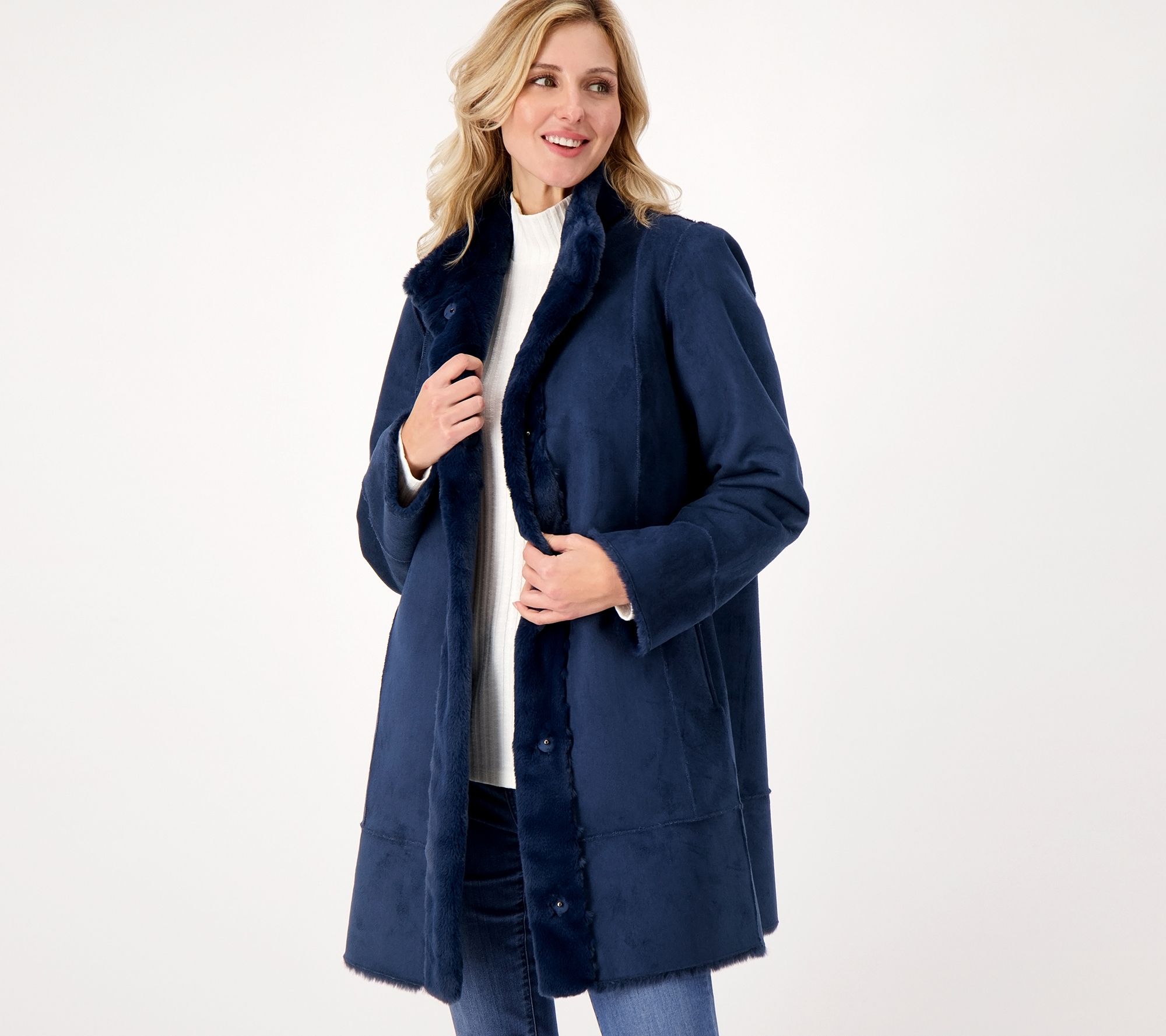 Dennis basso suede on sale coat