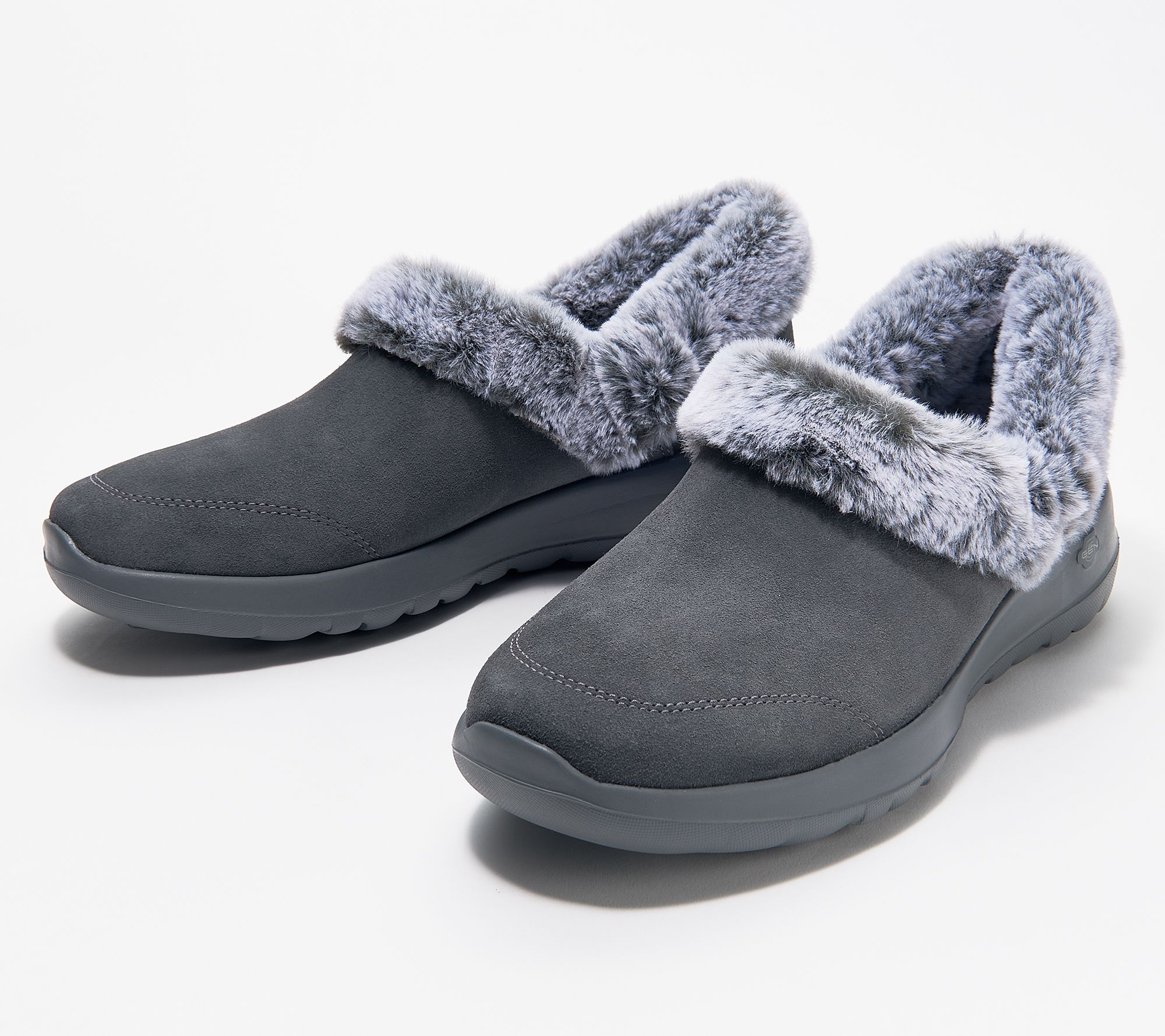"As Is" Skechers On-the -Go Joy Suede & Faux Fur Slip- Ons