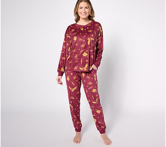 Harry Potter Long Sleeve Henley Pajama Set