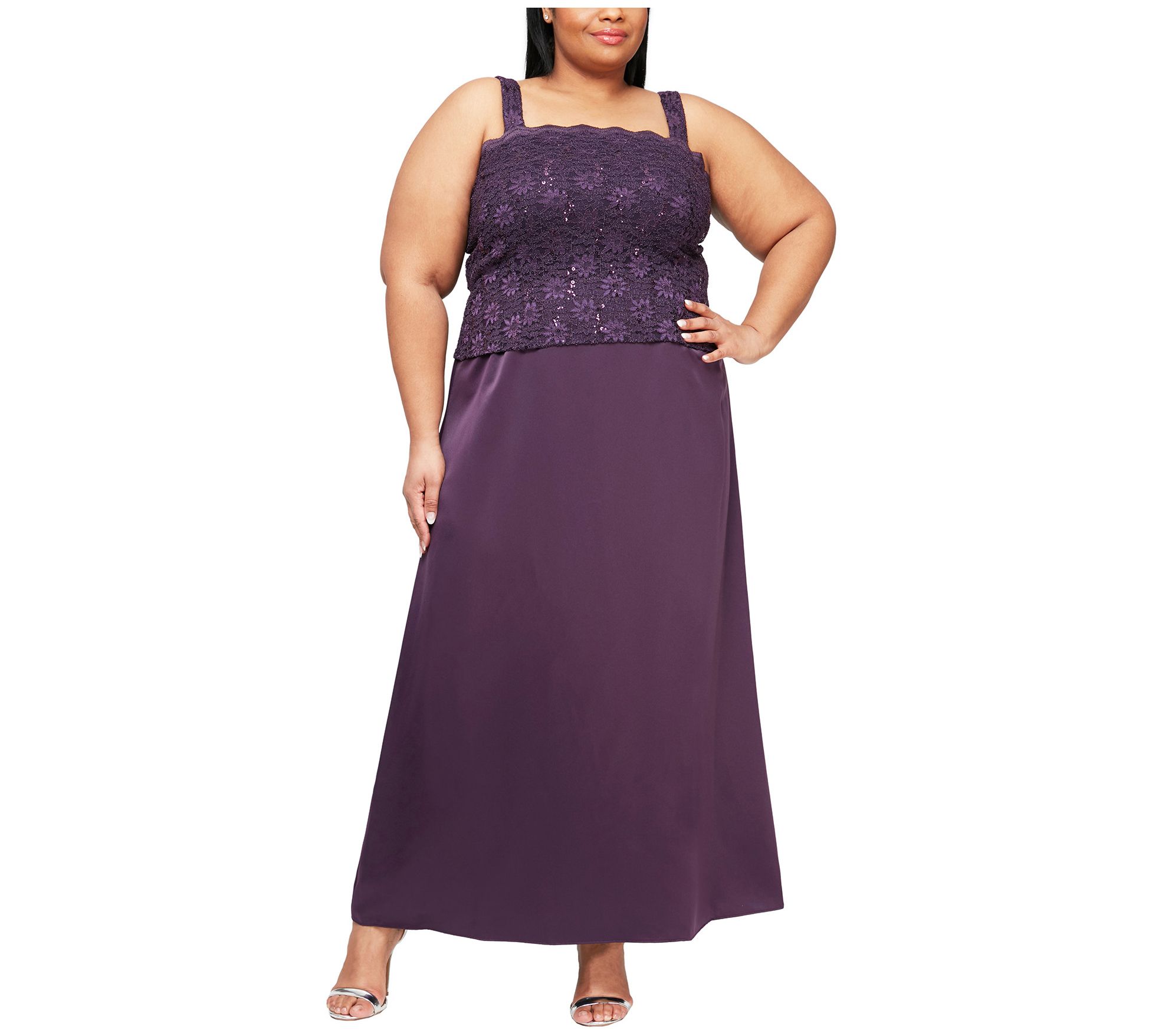 Qvc plus size formal hot sale dresses