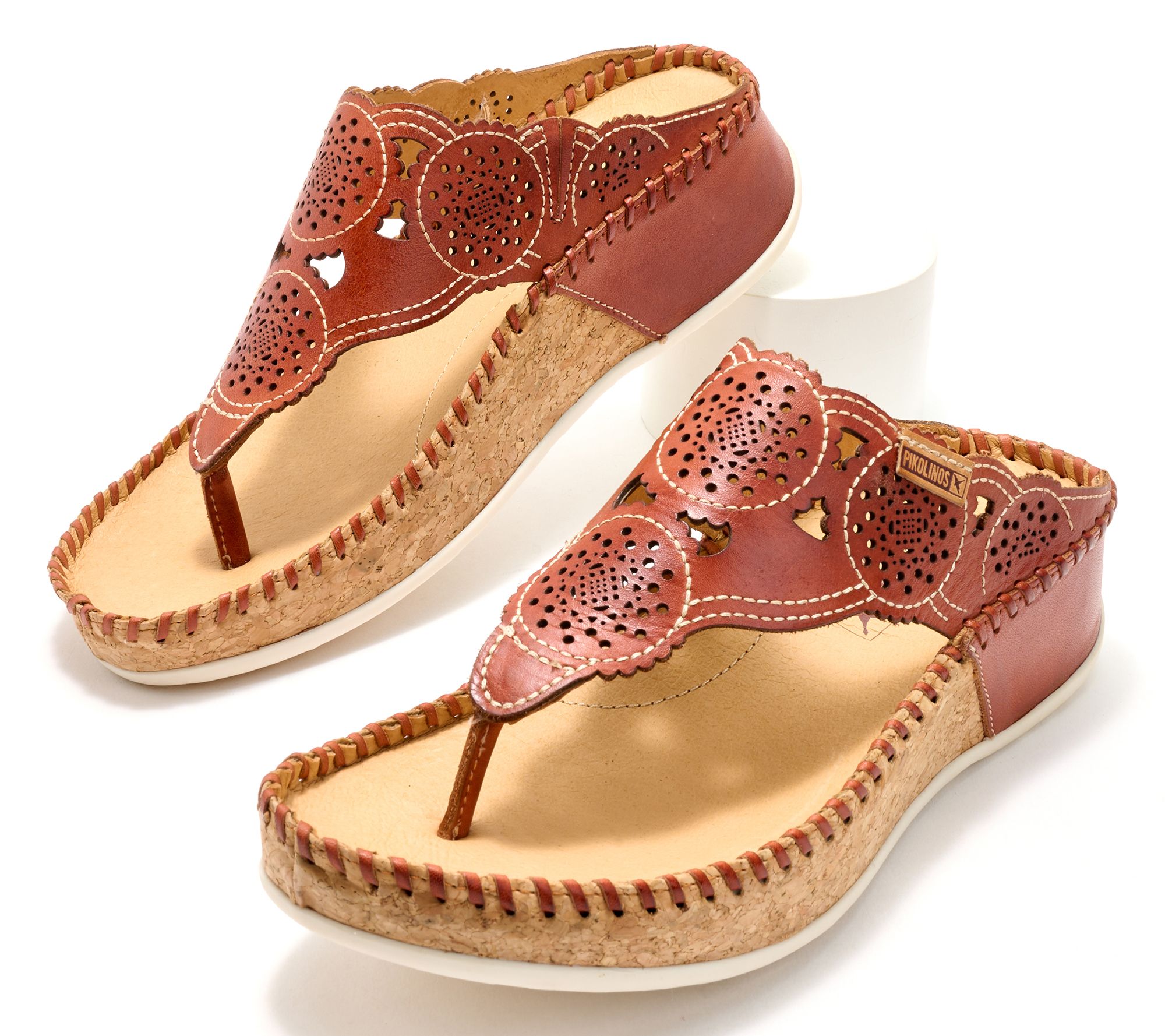 Pikolinos Leather Thong Sandals - Albir