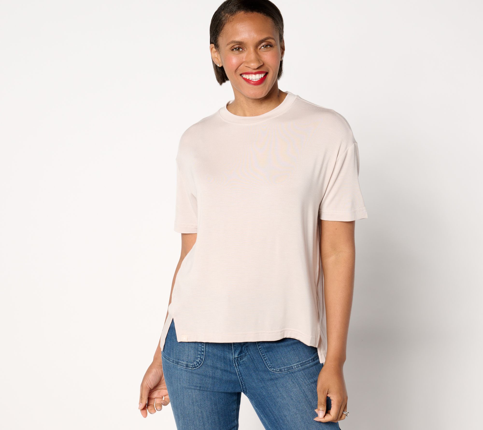 Barefoot Dreams Malibu Collection Jersey Hi-Low Tee