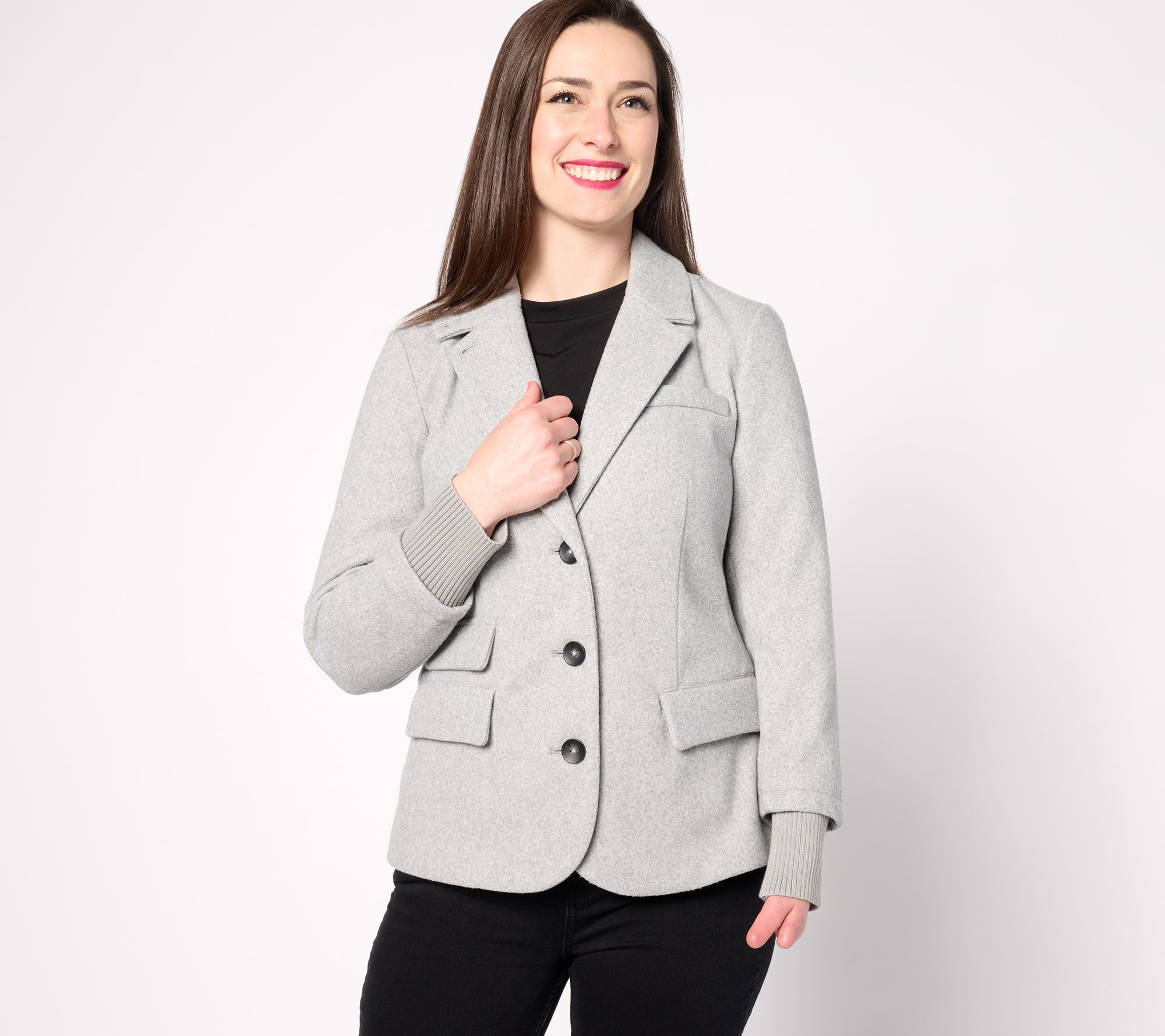 "As Is" Studio Park x Amy Stran Faux Wool Knit Blazer