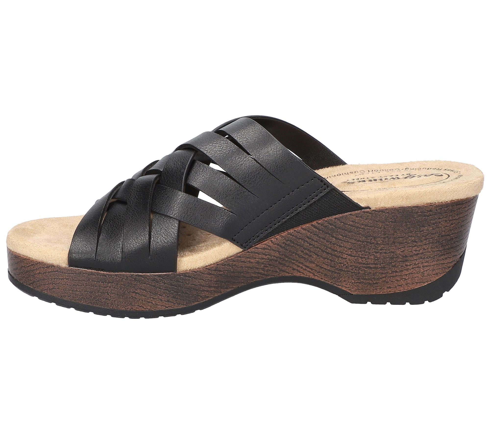 Easy Works by Easy Street Slip-Resistant Wedgeandals-Rosanna - QVC.com