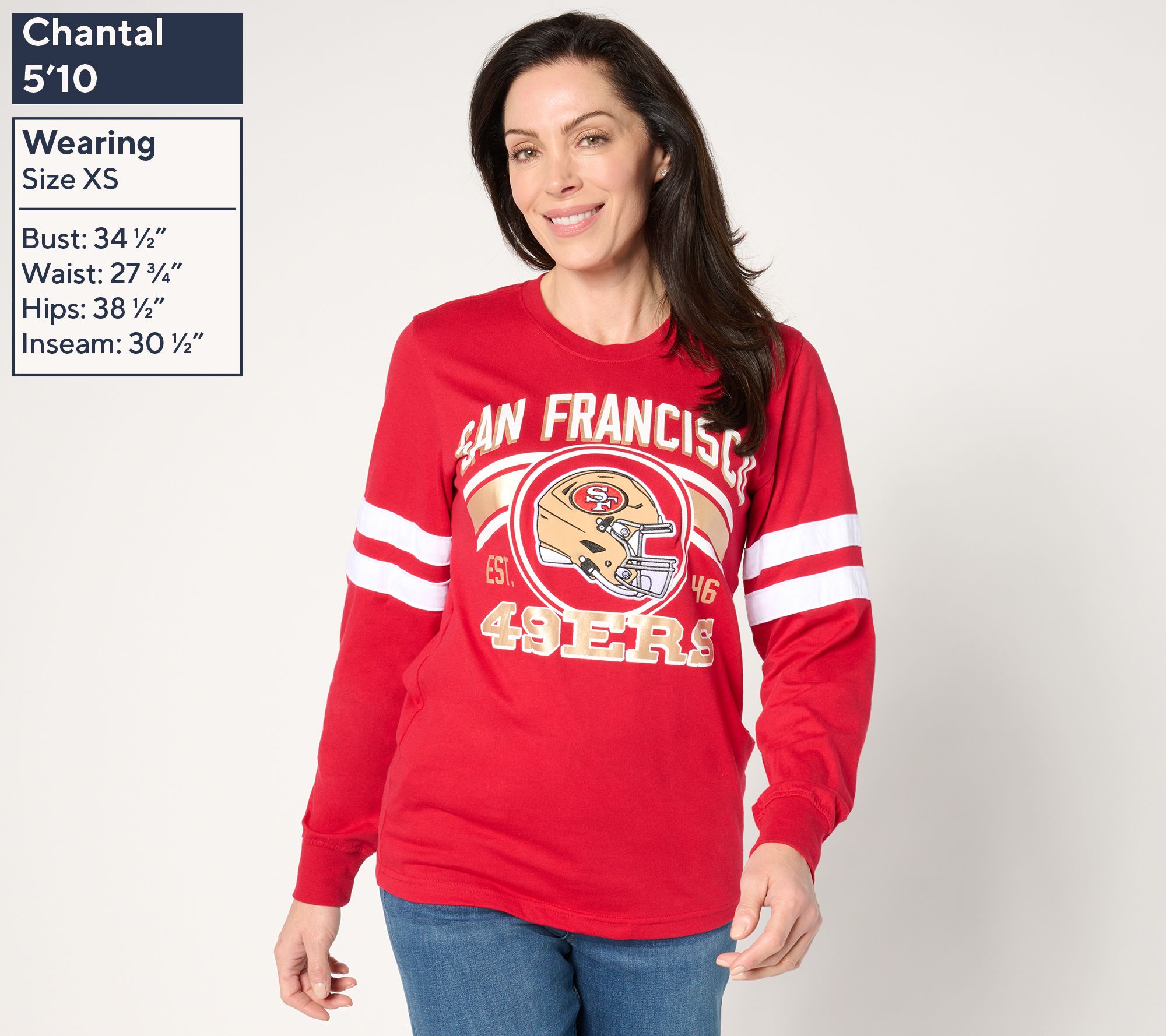 NFL Officially Licensed Short Long Sleeve T Shirt Set QVC