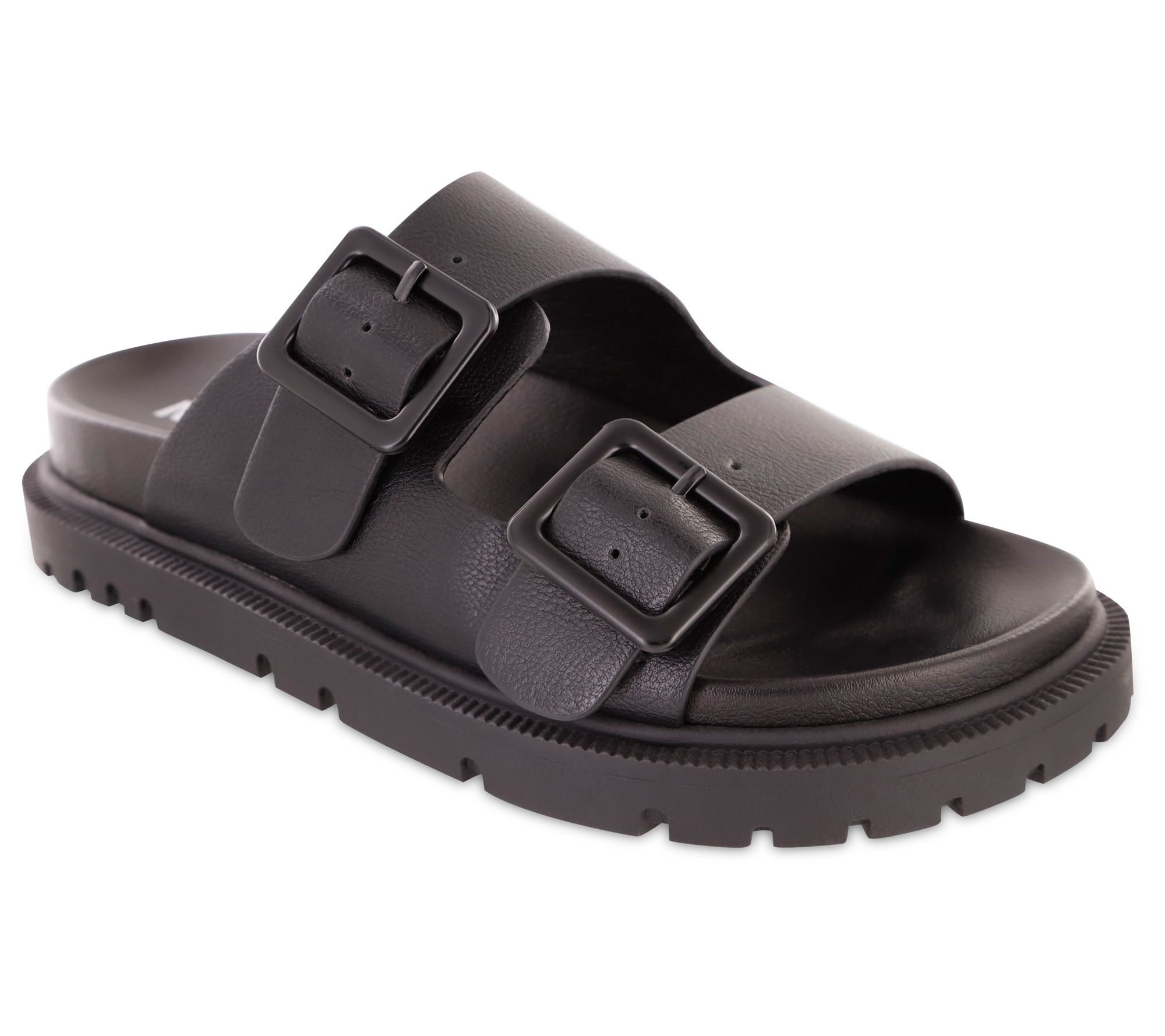 ⭐️mia Mia Women's Gen Double Buckle Flat Slide Sandals at