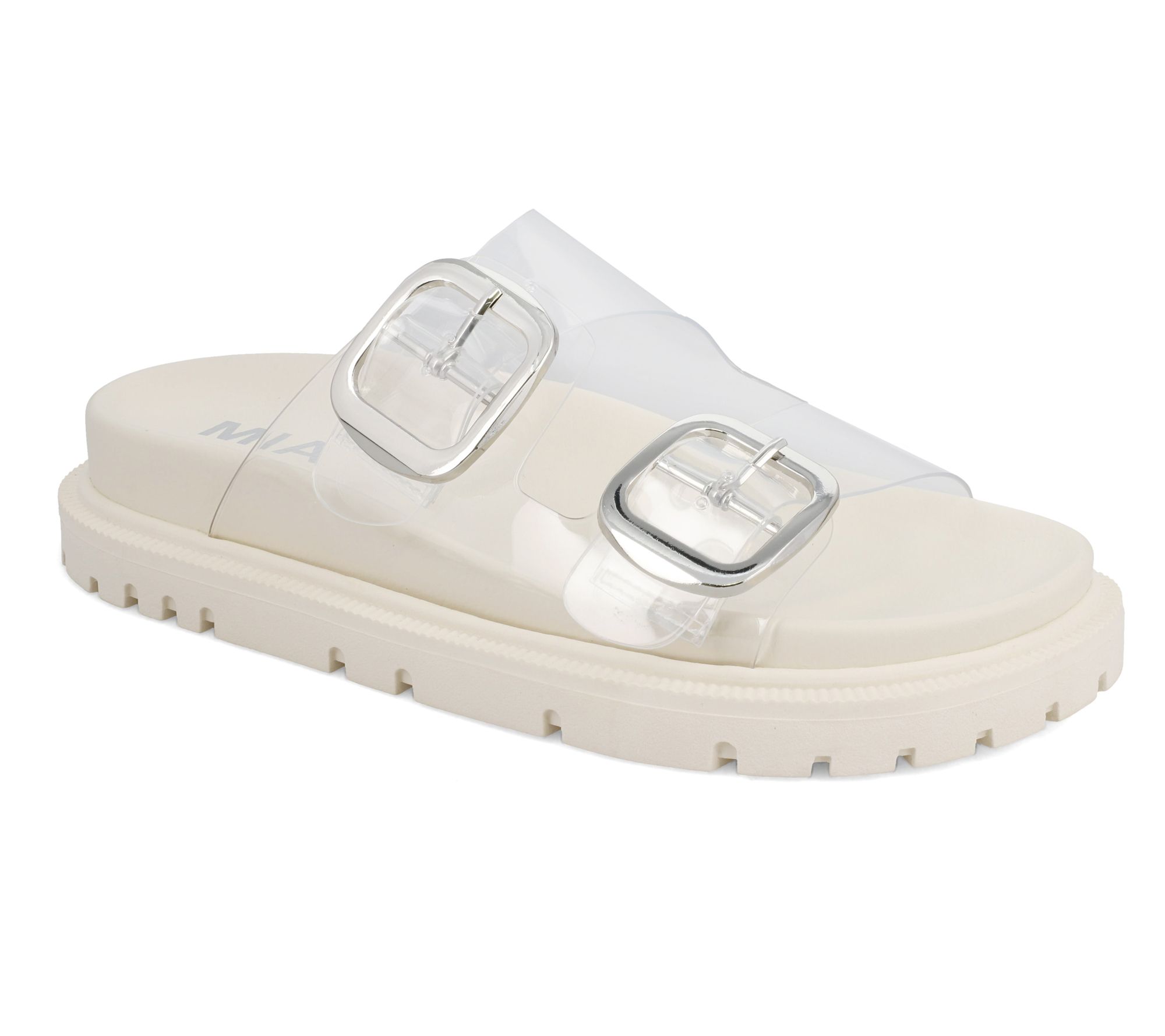 MIA Shoes Double Buckle Slides - Gen