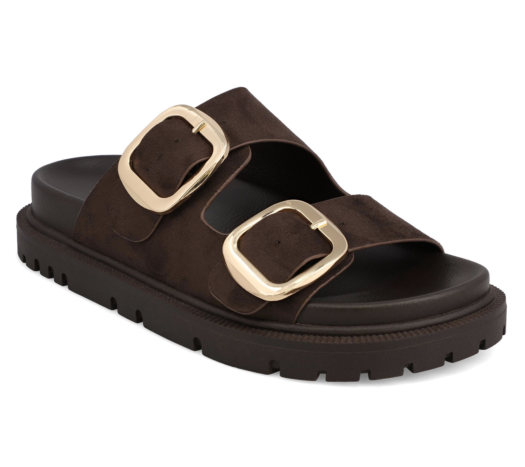 MIA Shoes Double Buckle Slides - Gen