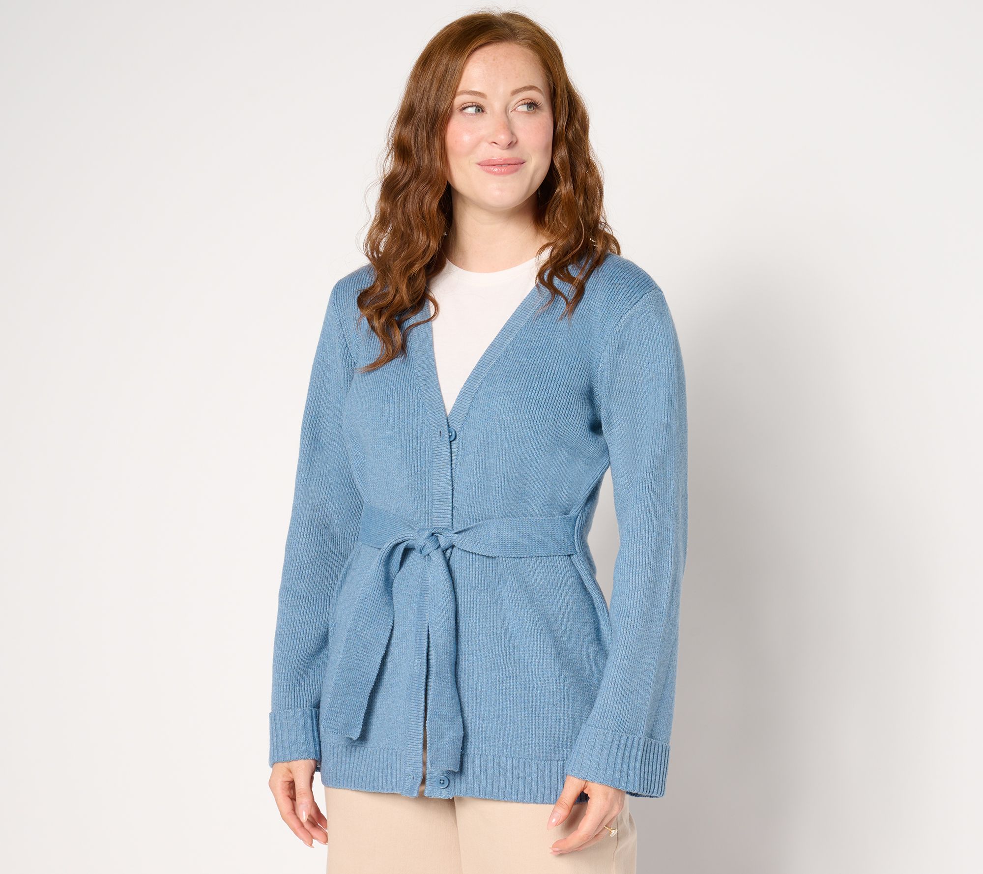 BEAUTIFUL by Lawrence Zarian Tie Waist Cardigan Sweater