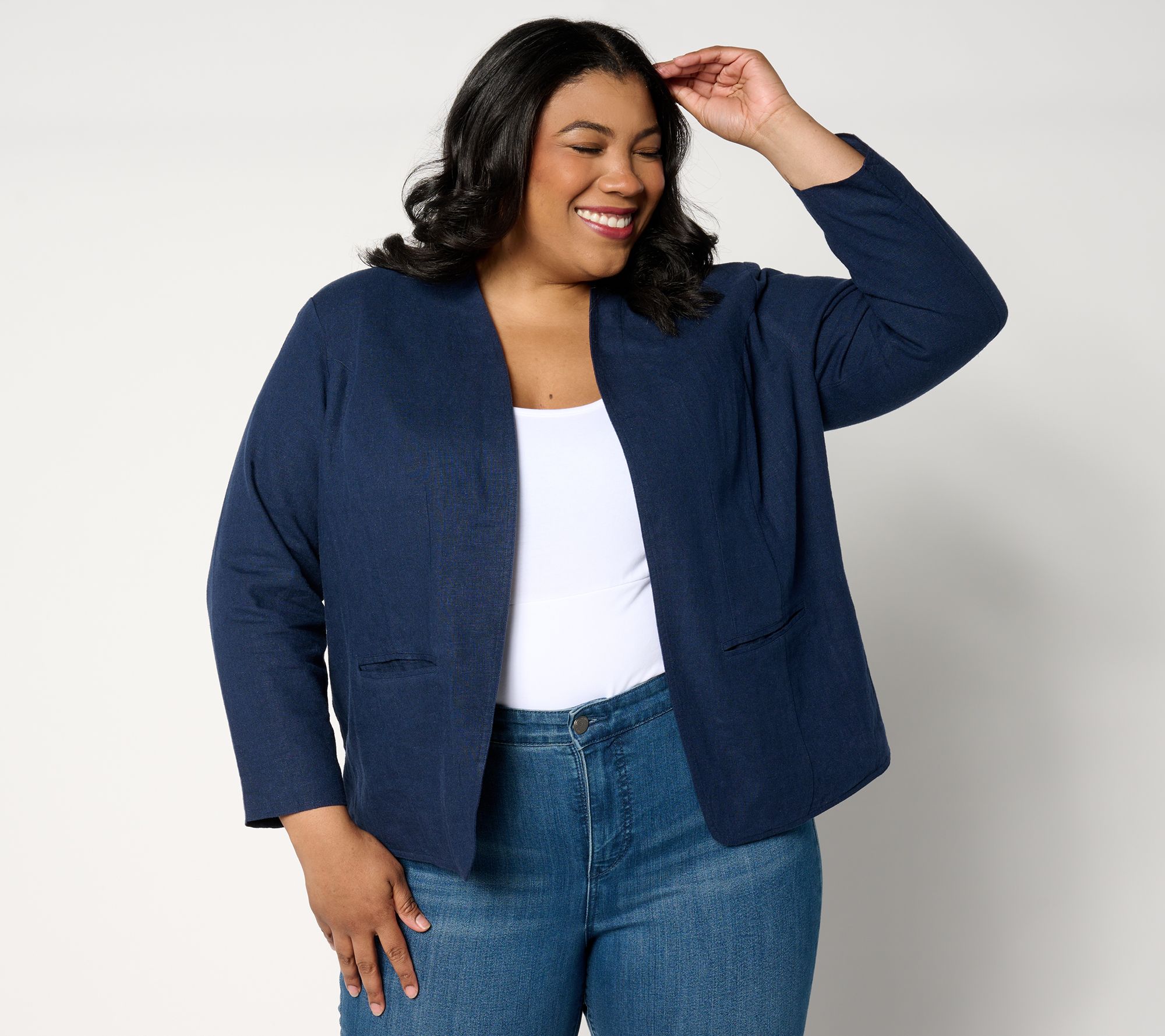 "As Is" Studio Park x Amy Stran Linen Blend Lined Blazer