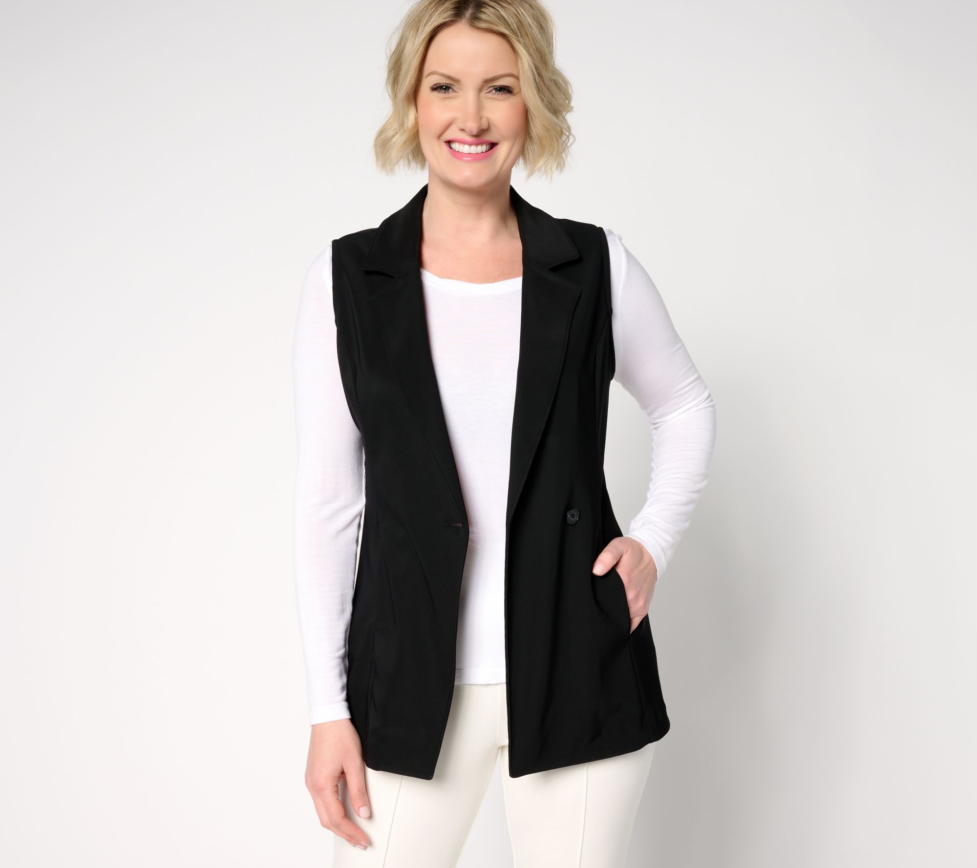 Attitudes by Renee Petite Euro Knit Vest