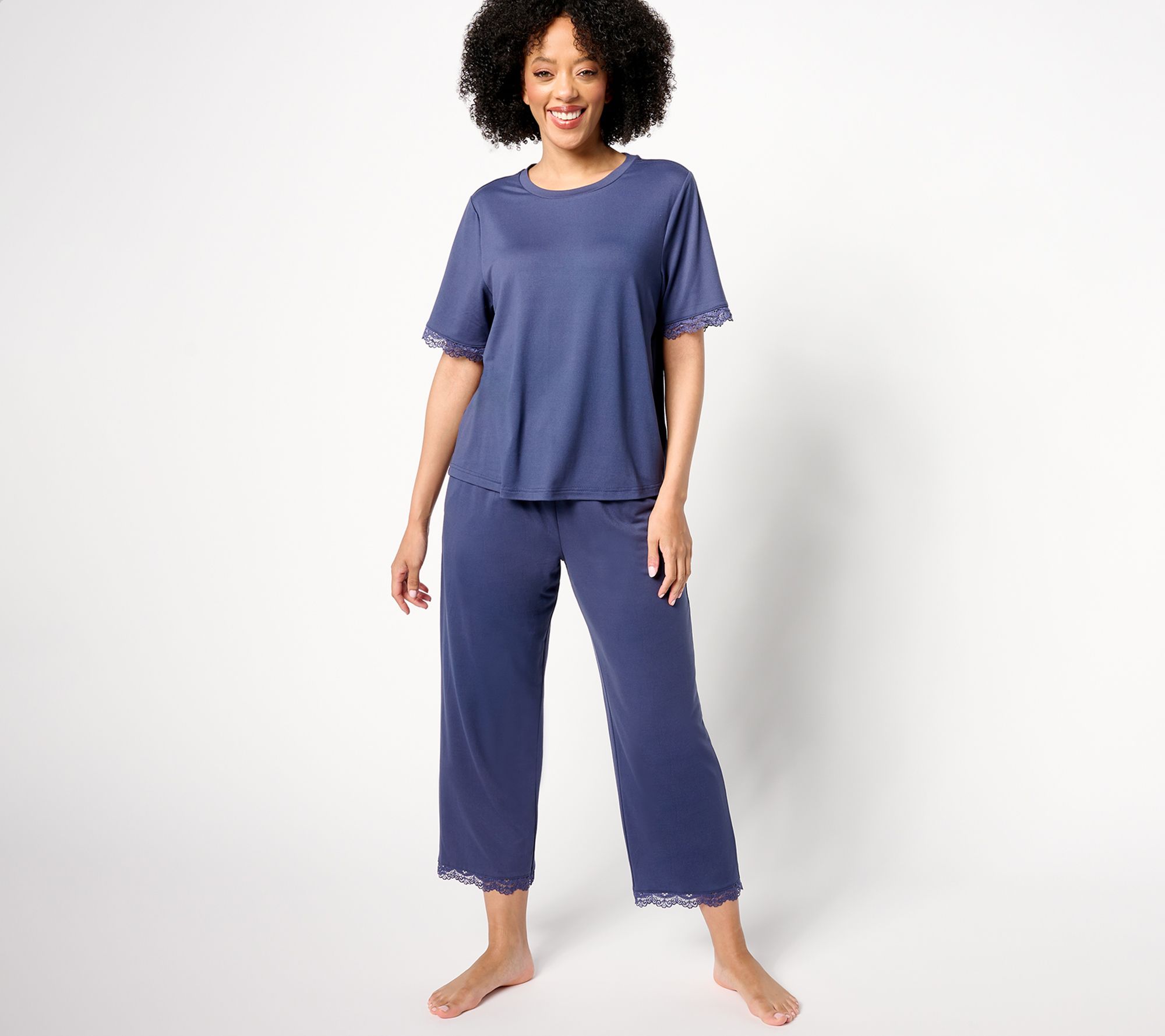 Berkshire Homewear Silky Smooth & Lace Capri Pajama Set