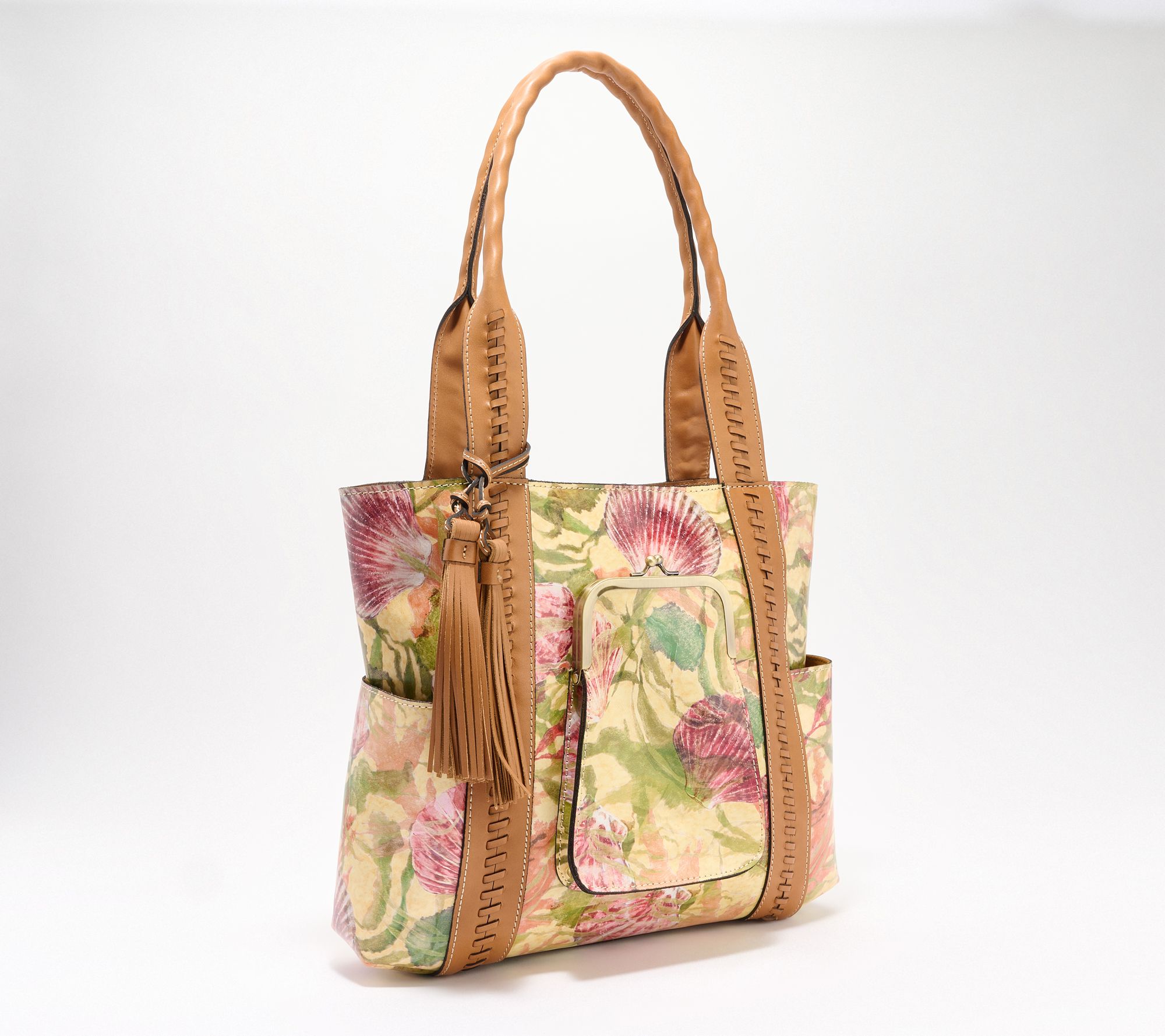 "As Is" Patricia Nash Leather Molise Frame Tote