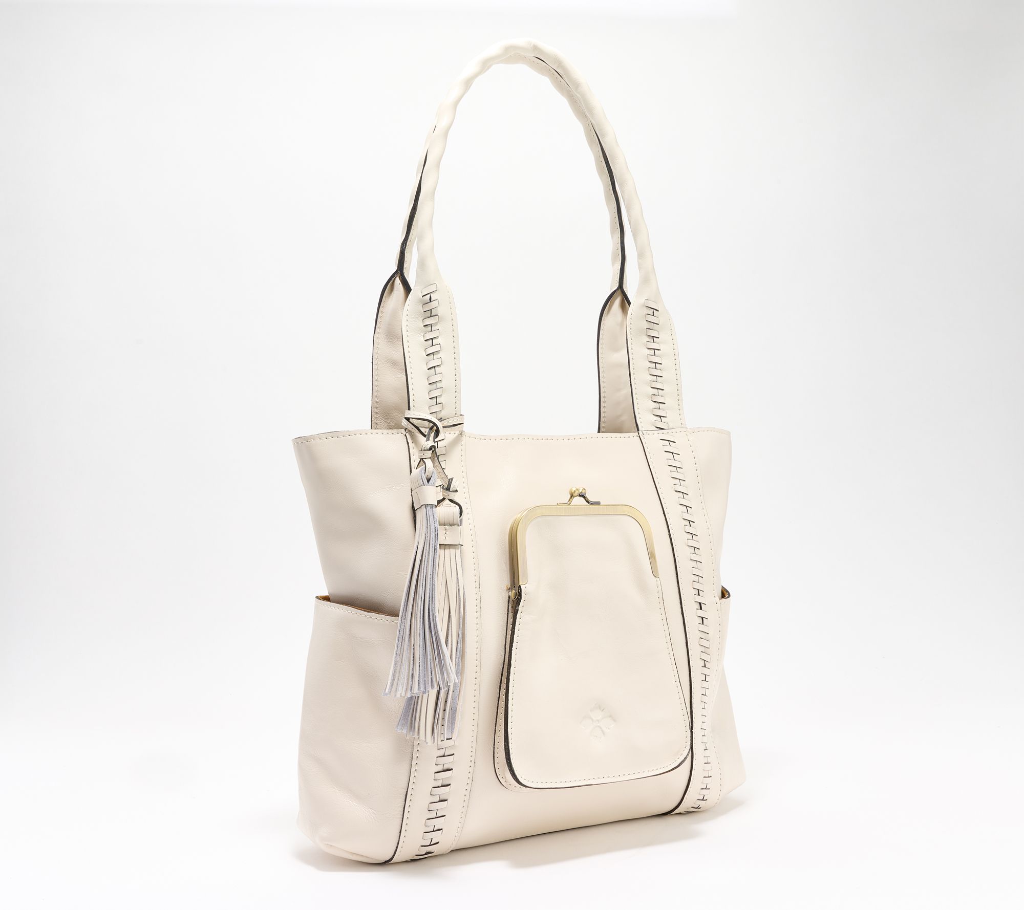 "As Is" Patricia Nash Leather Molise Frame Tote