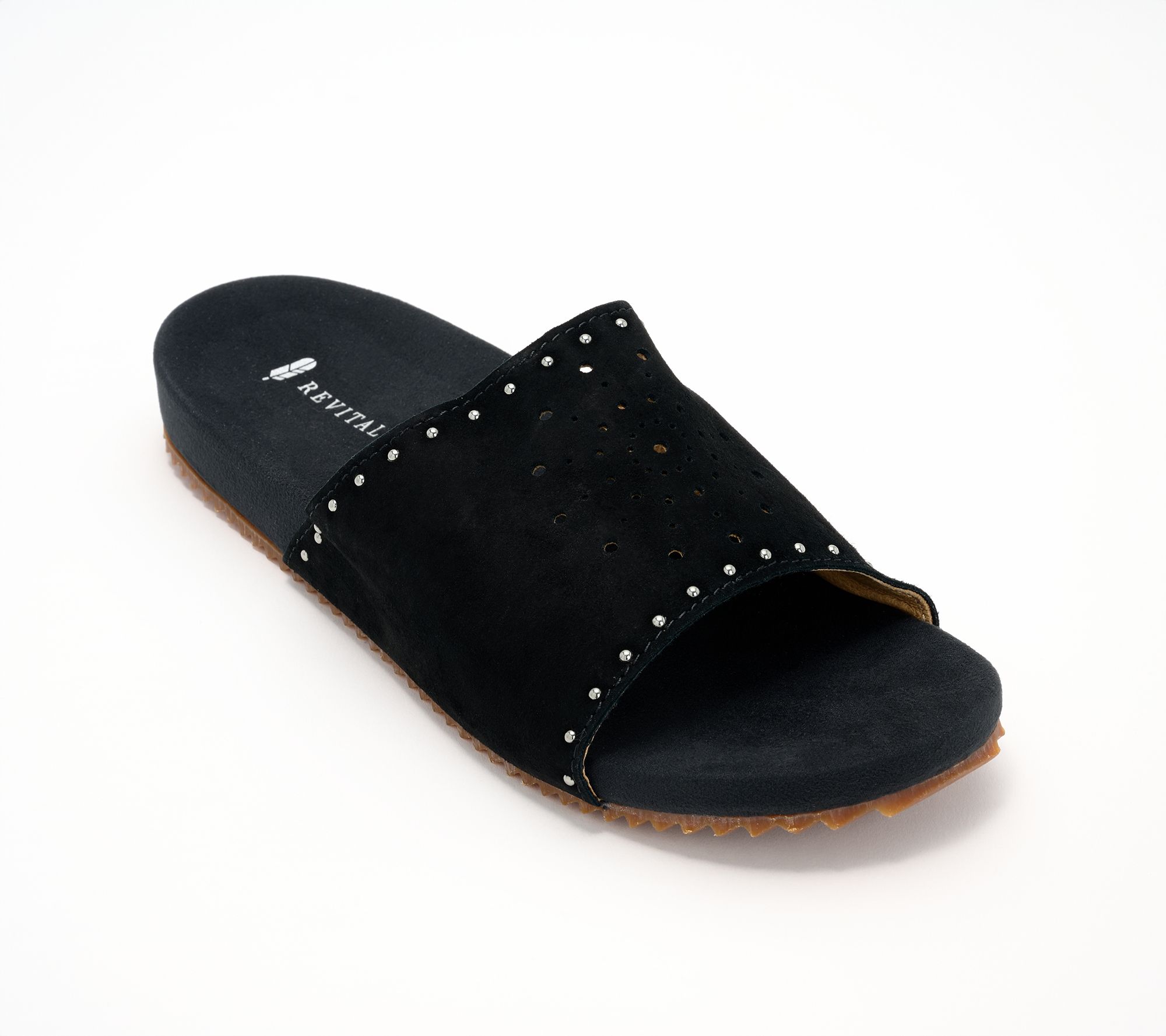 Revitalign Orthotic Suede Slide Sandals - Sofia Soleil