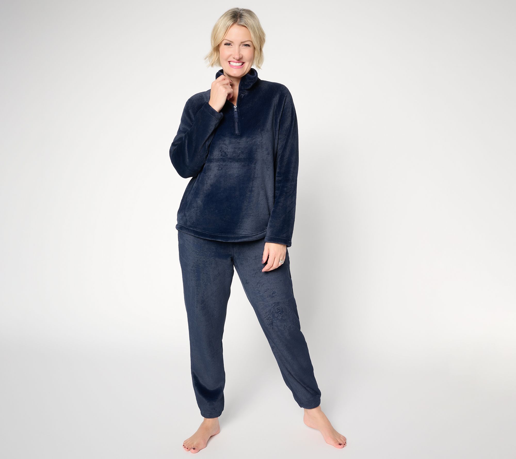 Berkshire Homewear Plush 1/4-Zip 2pc Jogger Lounge Set