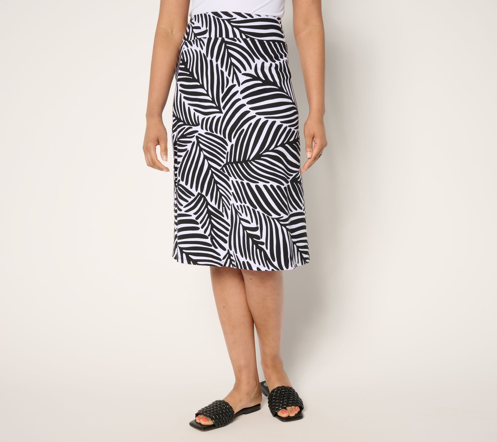 "As Is" Cuddl Duds Flexwear Midi Skirt